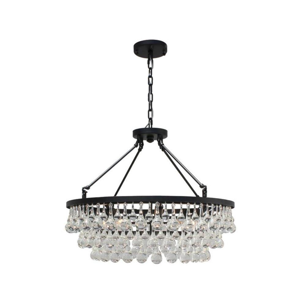 Avelis Postmodern Luxury Unique Tiered Crystal Chandelier - Blowlighting