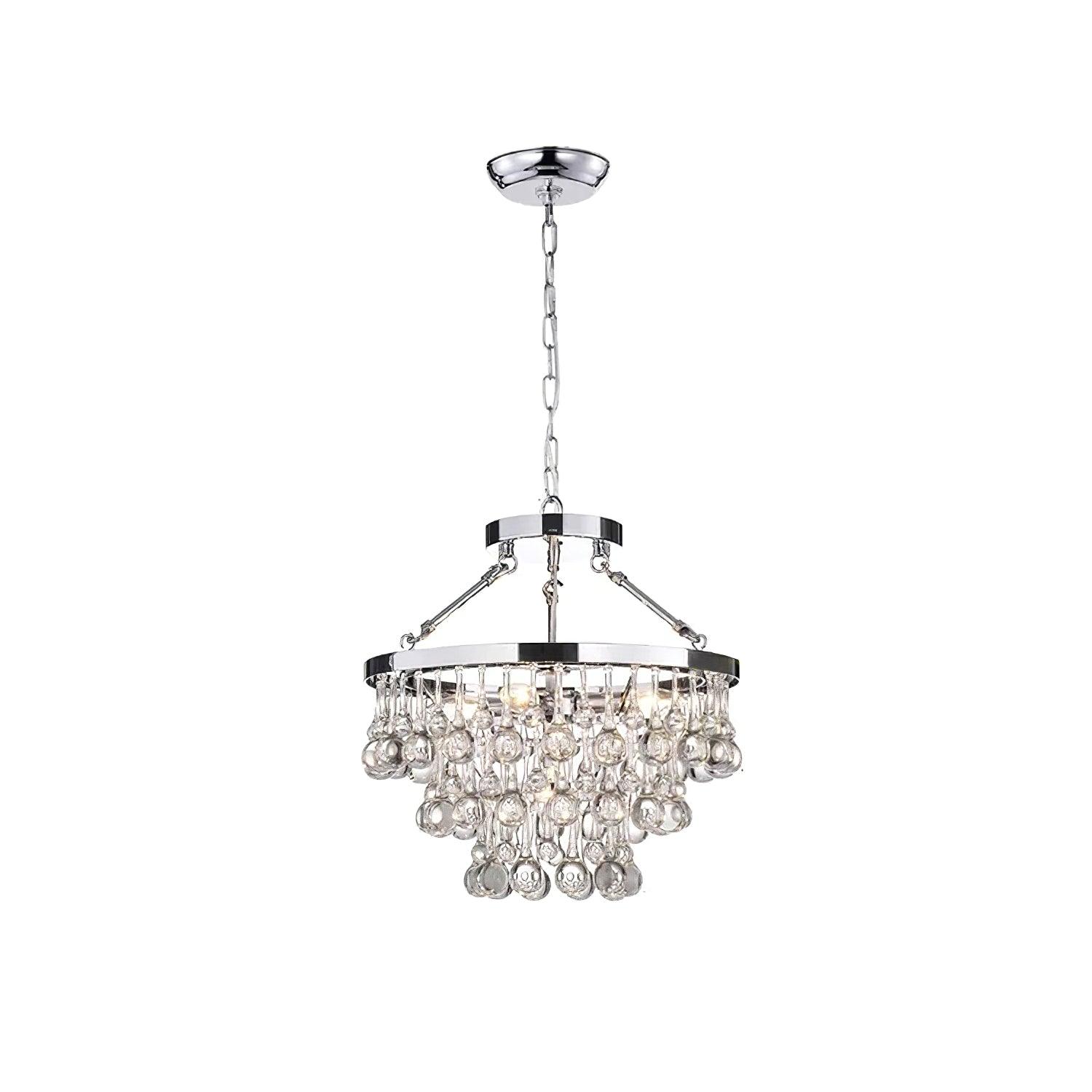 Avelis Postmodern Luxury Unique Tiered Crystal Chandelier - Blowlighting
