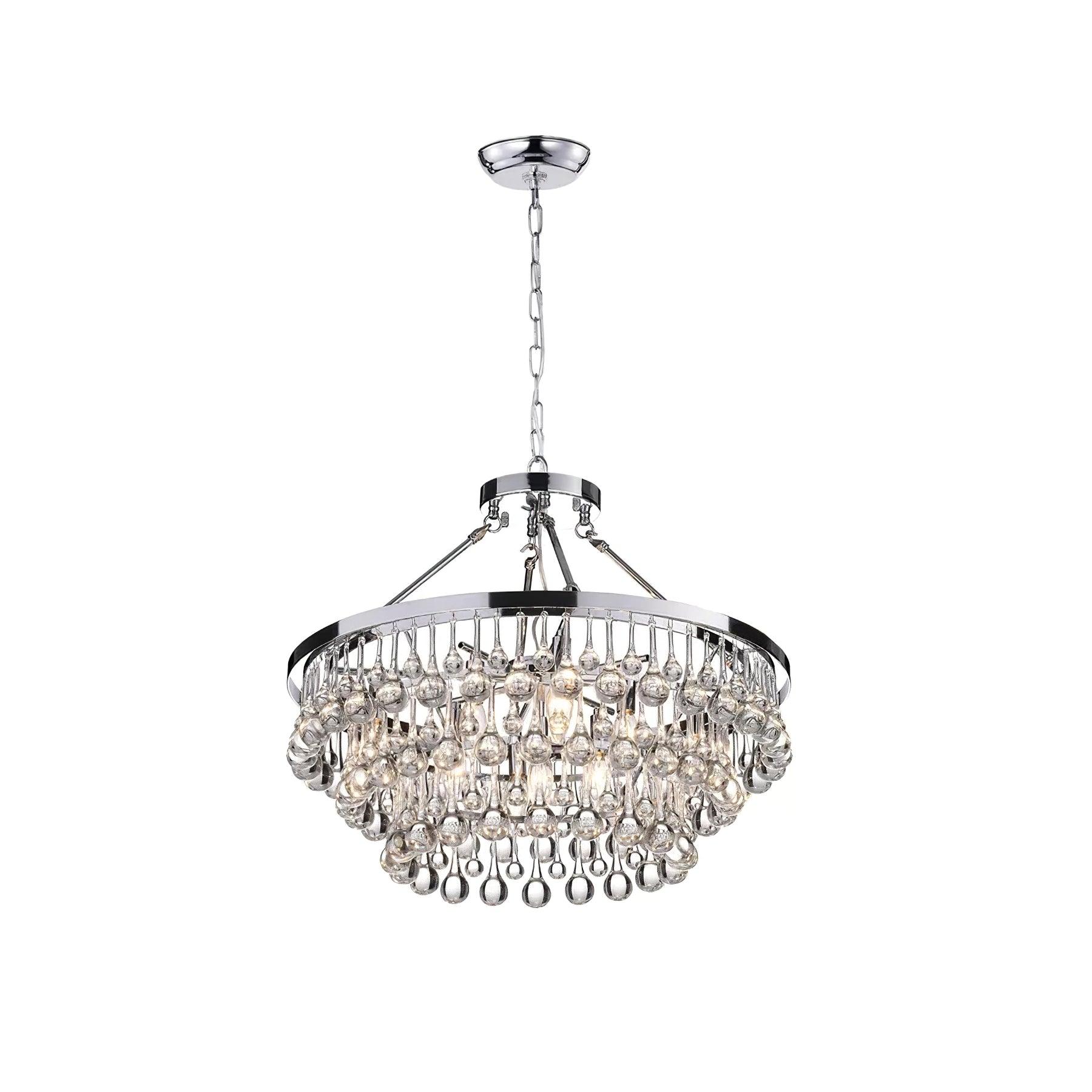 Avelis Postmodern Luxury Unique Tiered Crystal Chandelier - Blowlighting