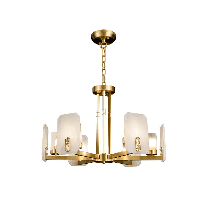Aursorion Lustre Laiton Albâtre Luxe Postmoderne - Neutralighting