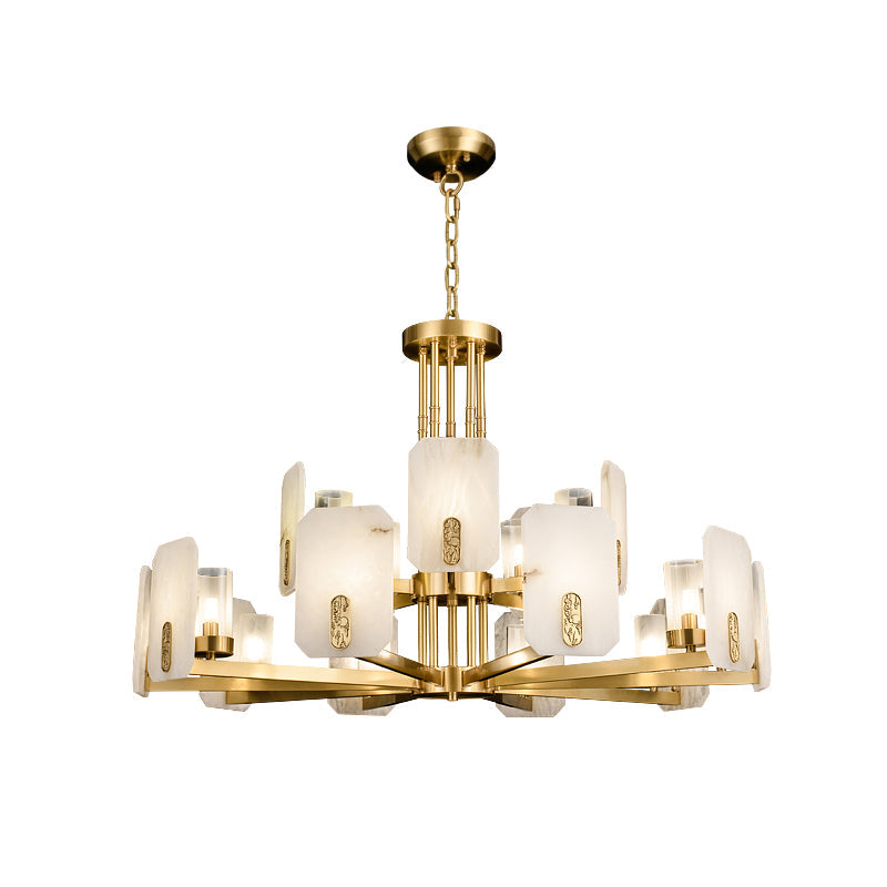 Aursorion Lustre Laiton Albâtre Luxe Postmoderne - Neutralighting