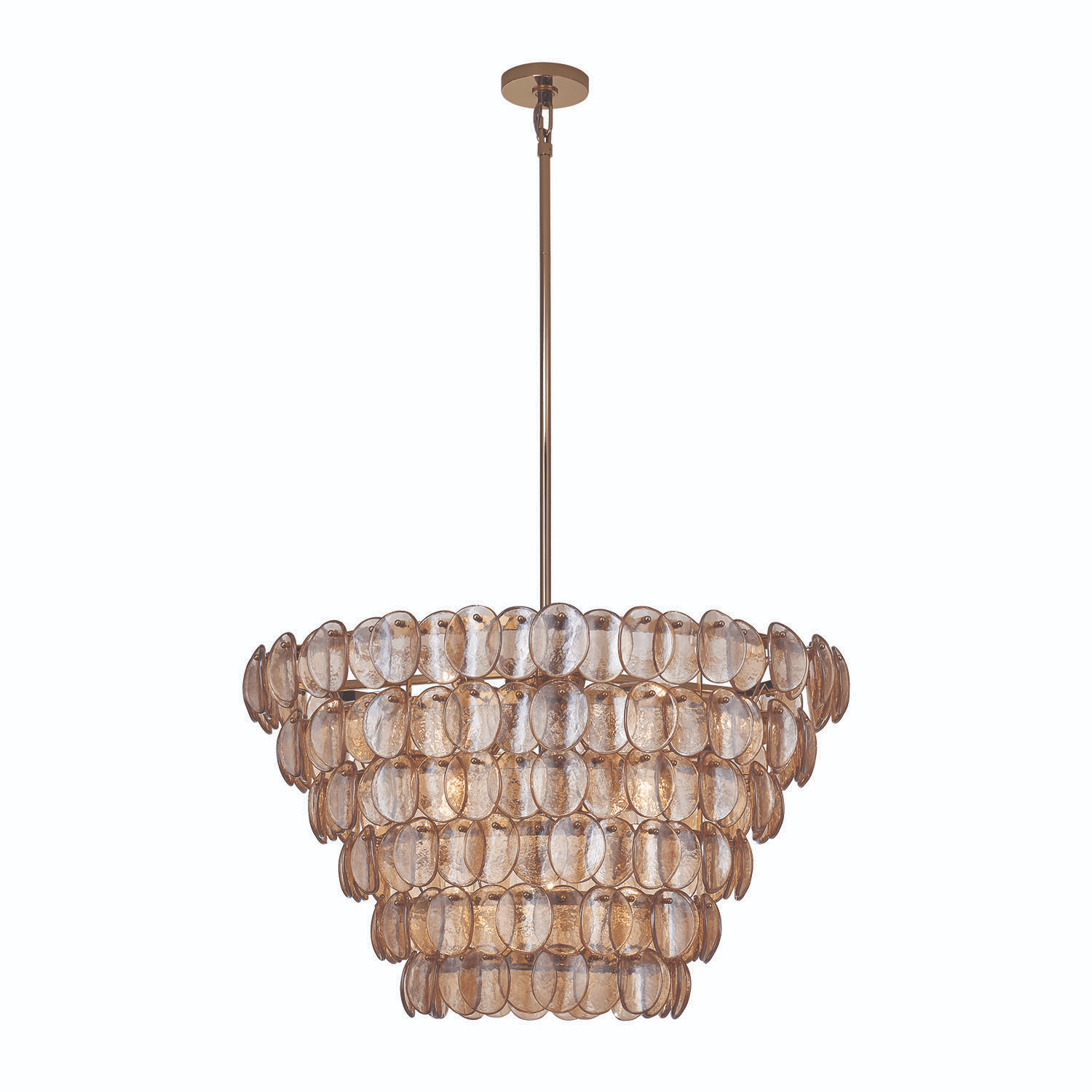 Aurora Chandelier Luxueux en Verre et Laiton - Neutralighting