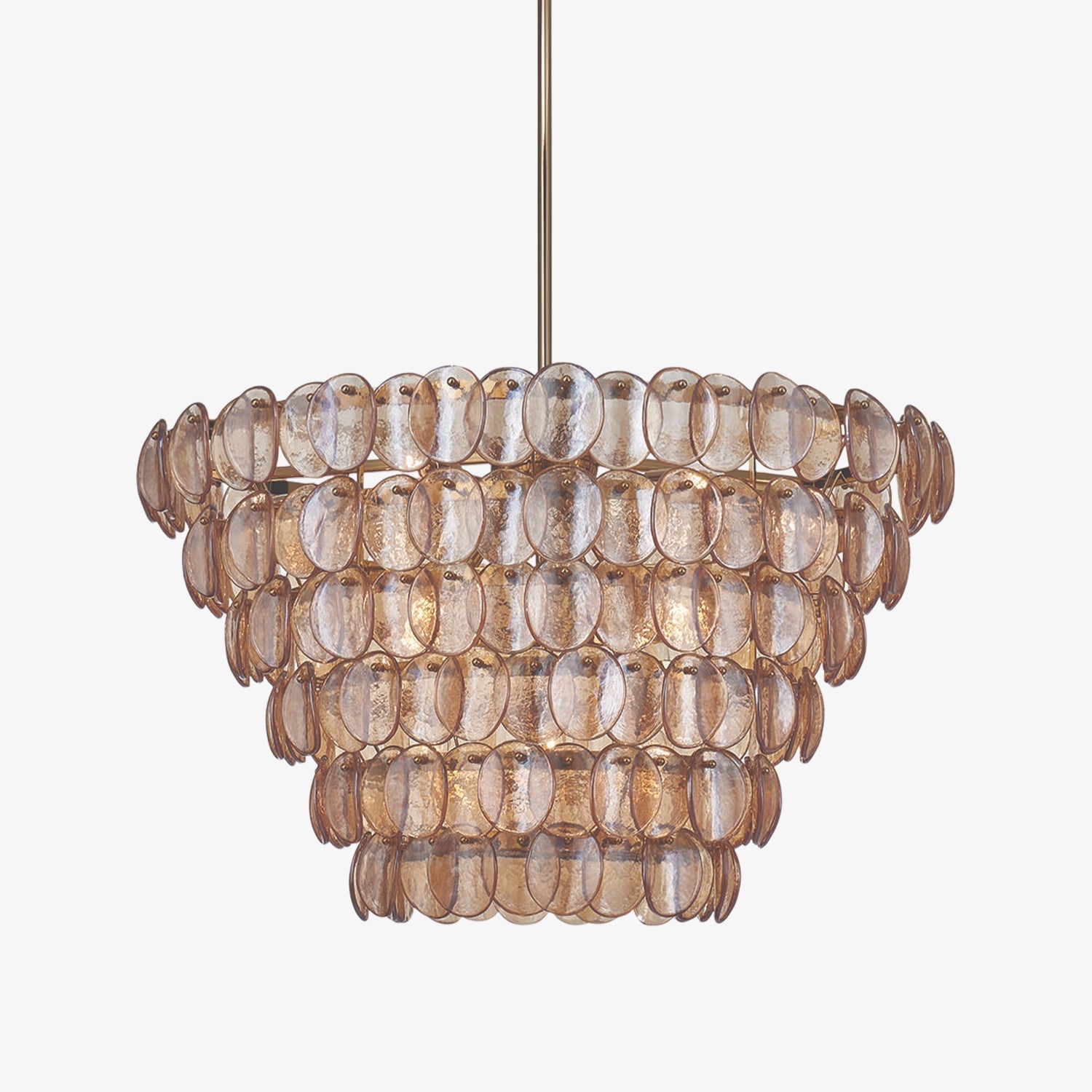 Aurora Chandelier Luxueux en Verre et Laiton - Neutralighting