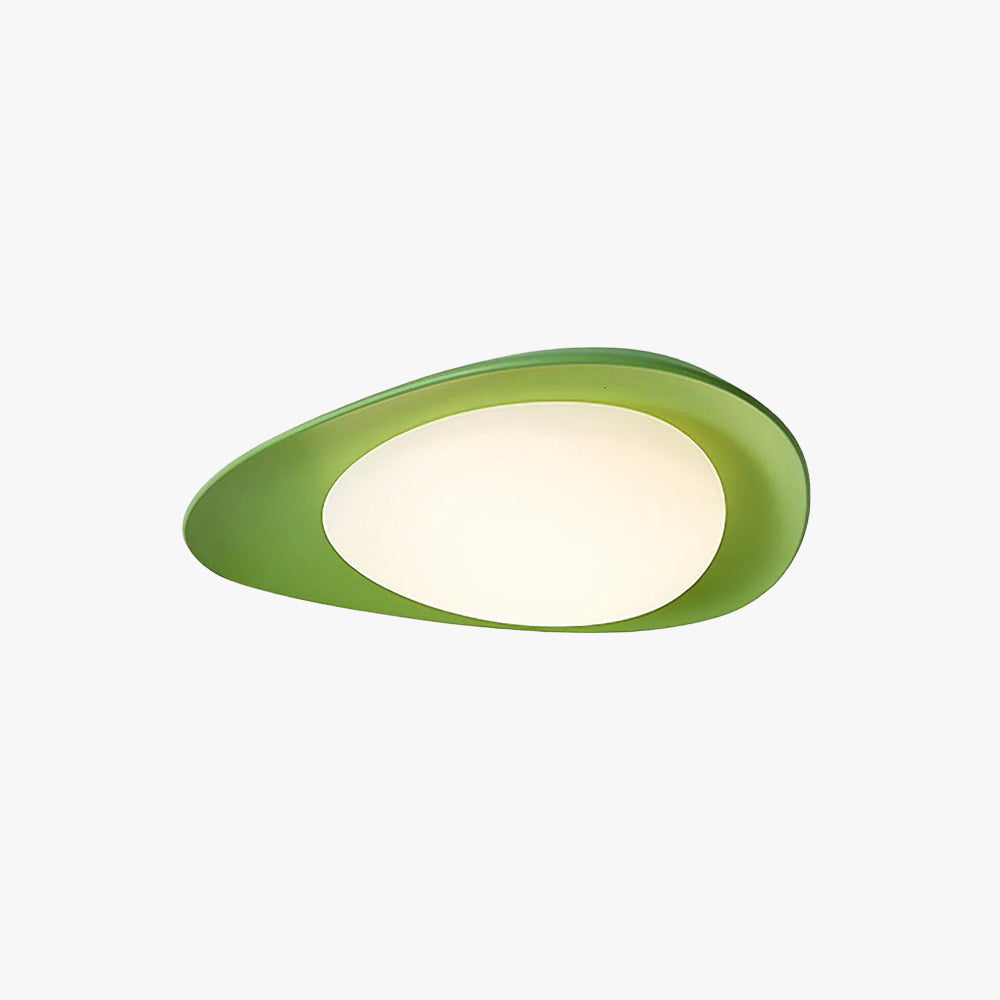 Blex Plafonnier Vert & Beige en Forme de Galet - Neutralighting