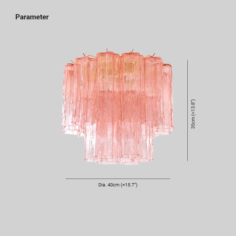 Aurora Plafonnier Style Cascade Rose - Neutralighting