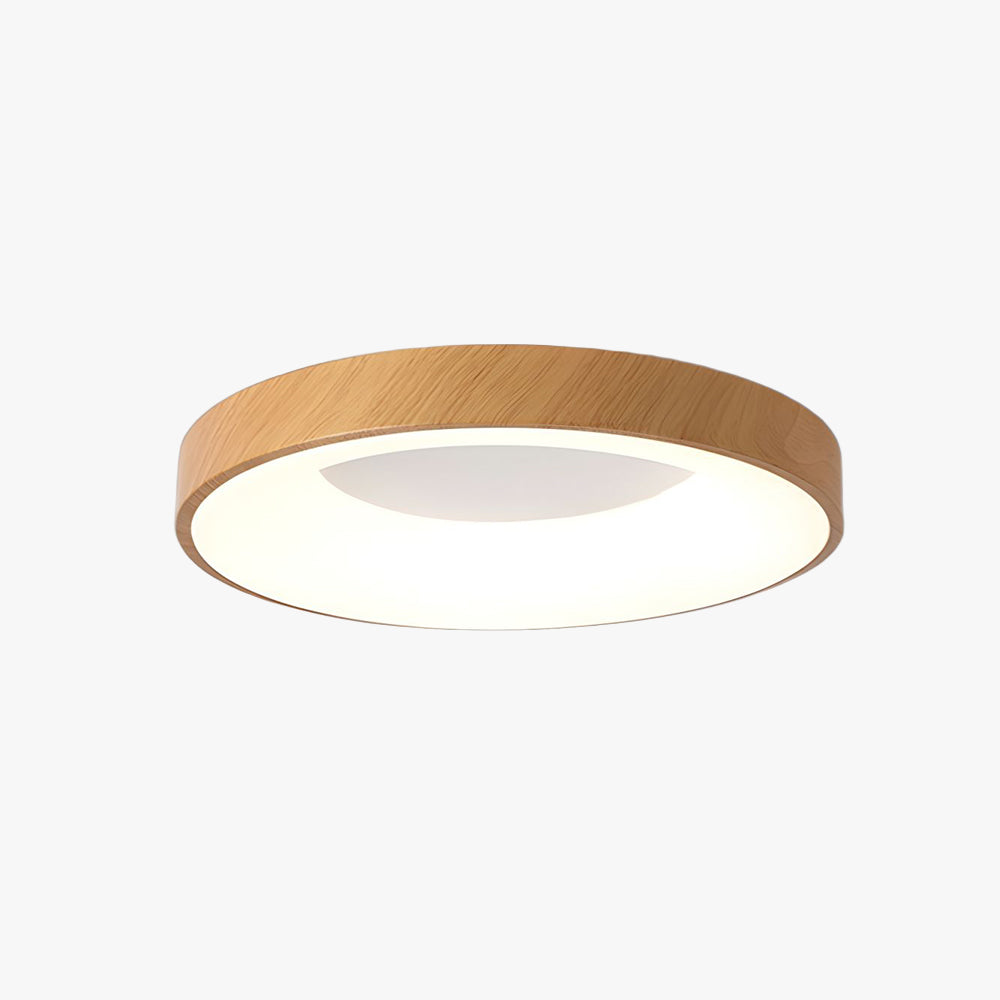 Eliriel Lampe Plafonnier Ronde Minimaliste en Bois