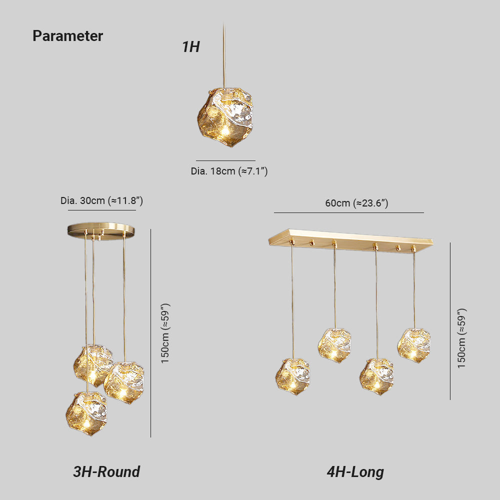 Ice Verre Suspension Luminaire Design - Neutralighting