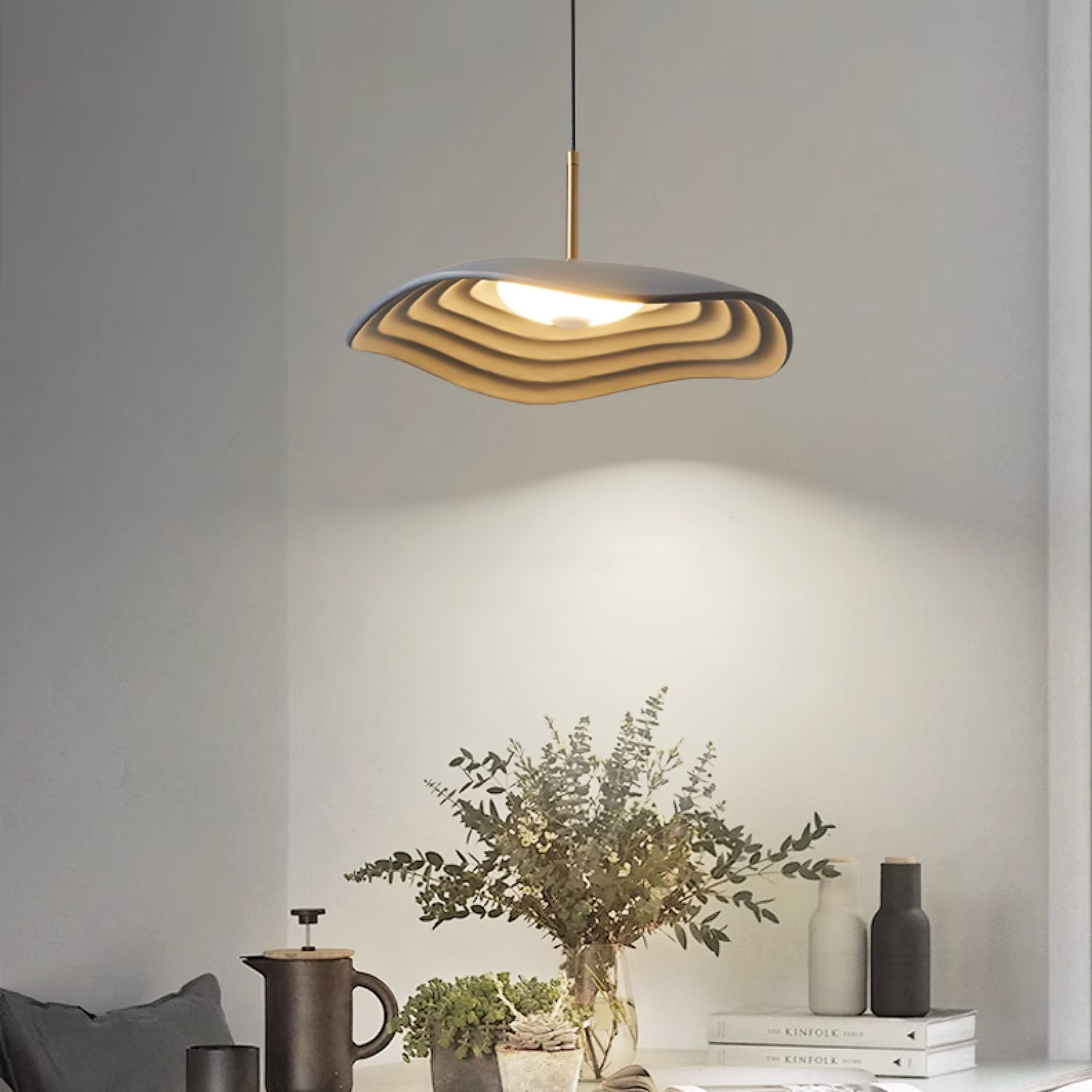 Zynthra Lampe suspendue artistique en résine - Neutralighting