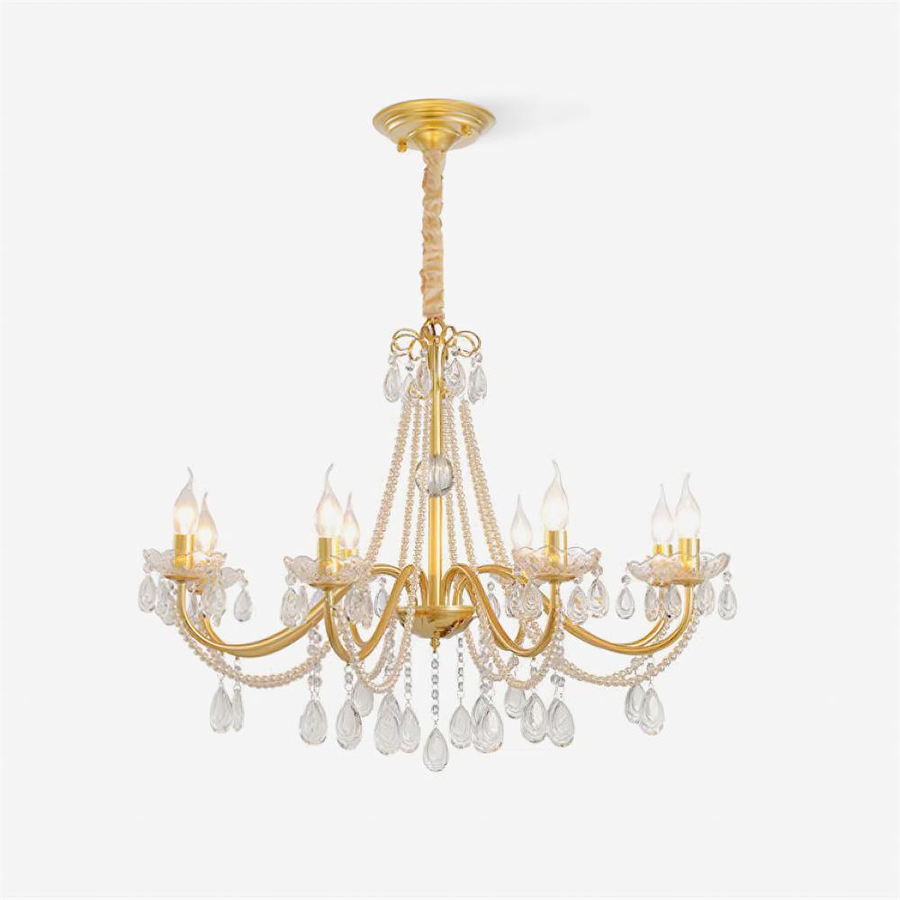 Elysion Lustra Chandelier Cristal Doré Élégant - Neutralighting