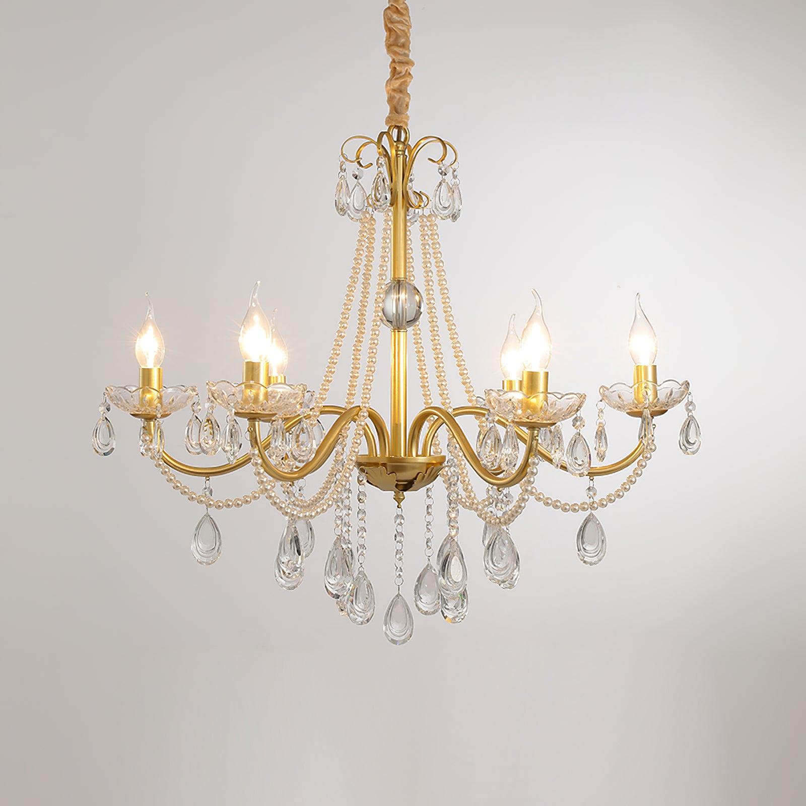 Elysion Lustra Chandelier Cristal Doré Élégant - Neutralighting