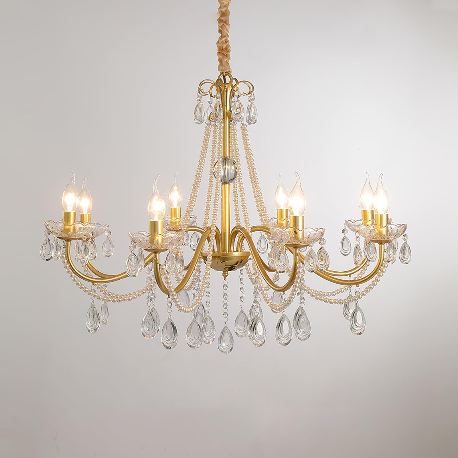 Elysion Lustra Chandelier Cristal Doré Élégant - Neutralighting
