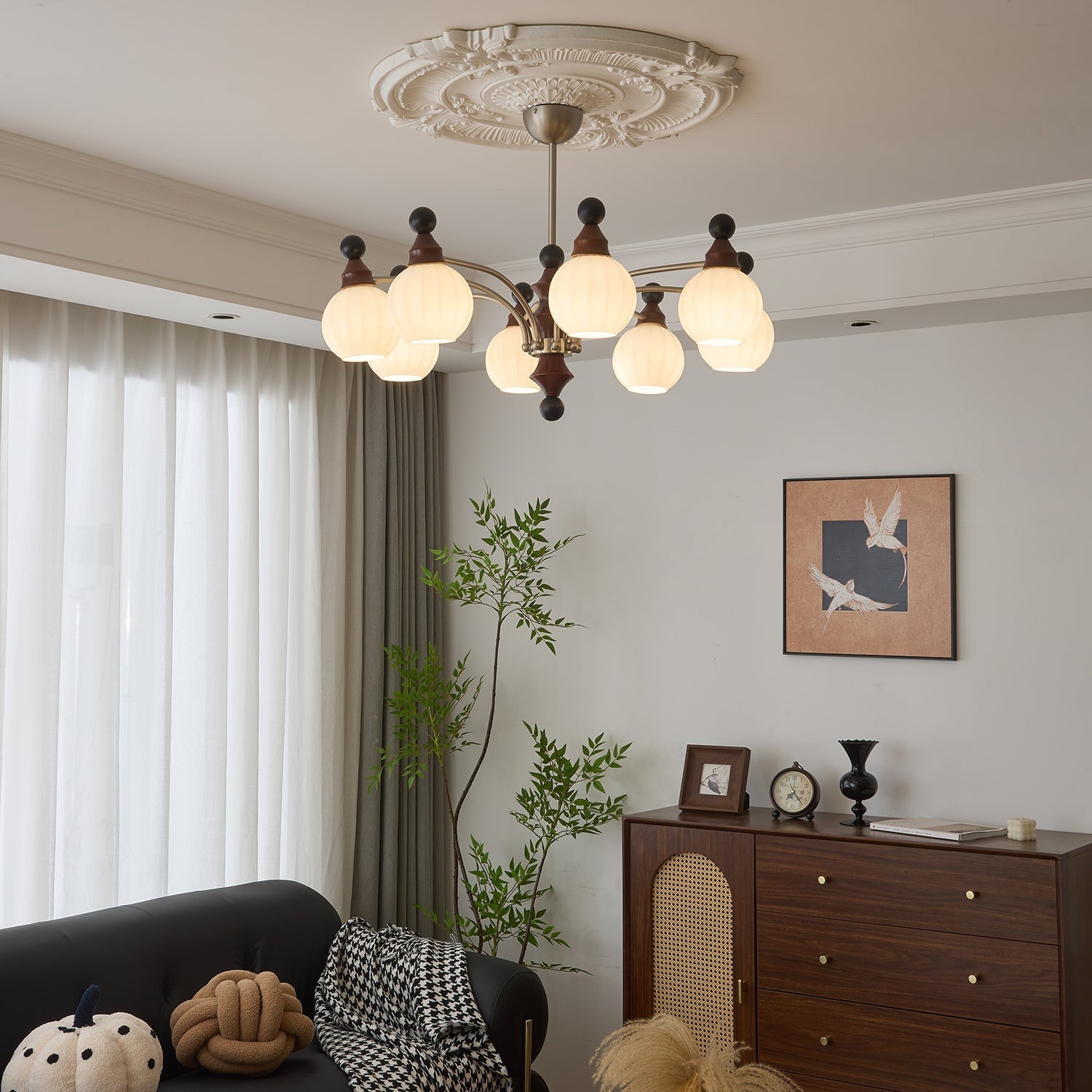 Zosilara Chandelier en Bois Traditionnel - Neutralighting