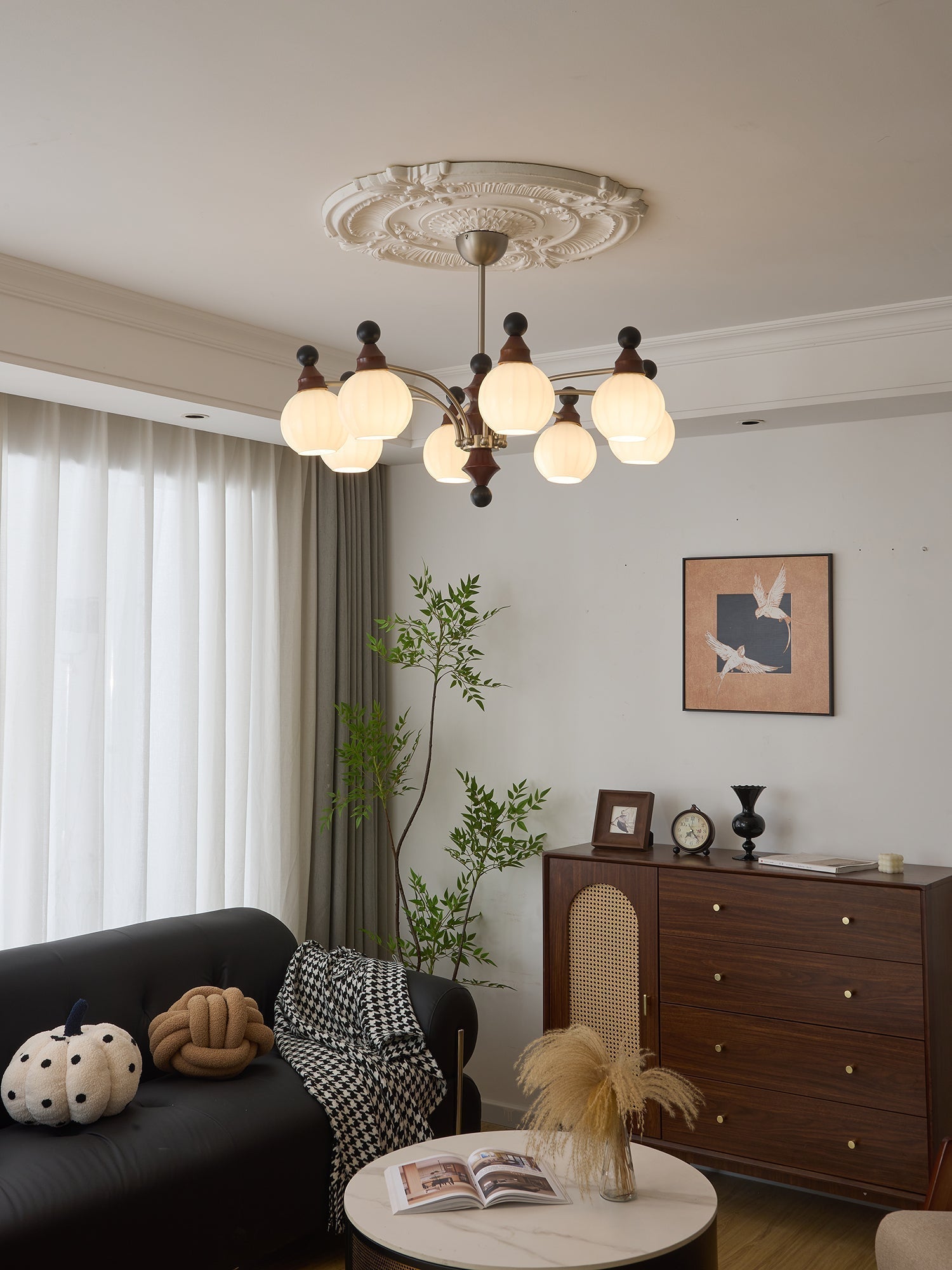 Zosilara Chandelier en Bois Traditionnel - Neutralighting