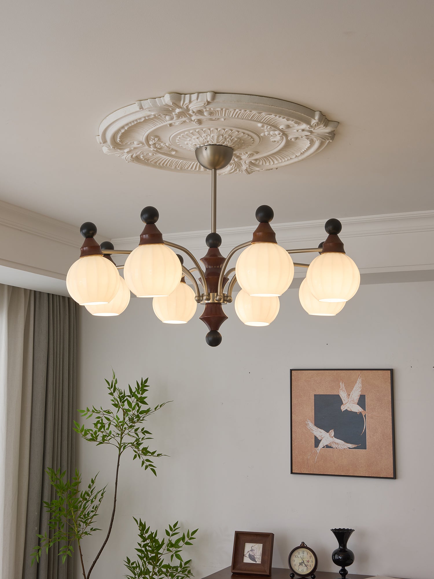 Zosilara Chandelier en Bois Traditionnel - Neutralighting