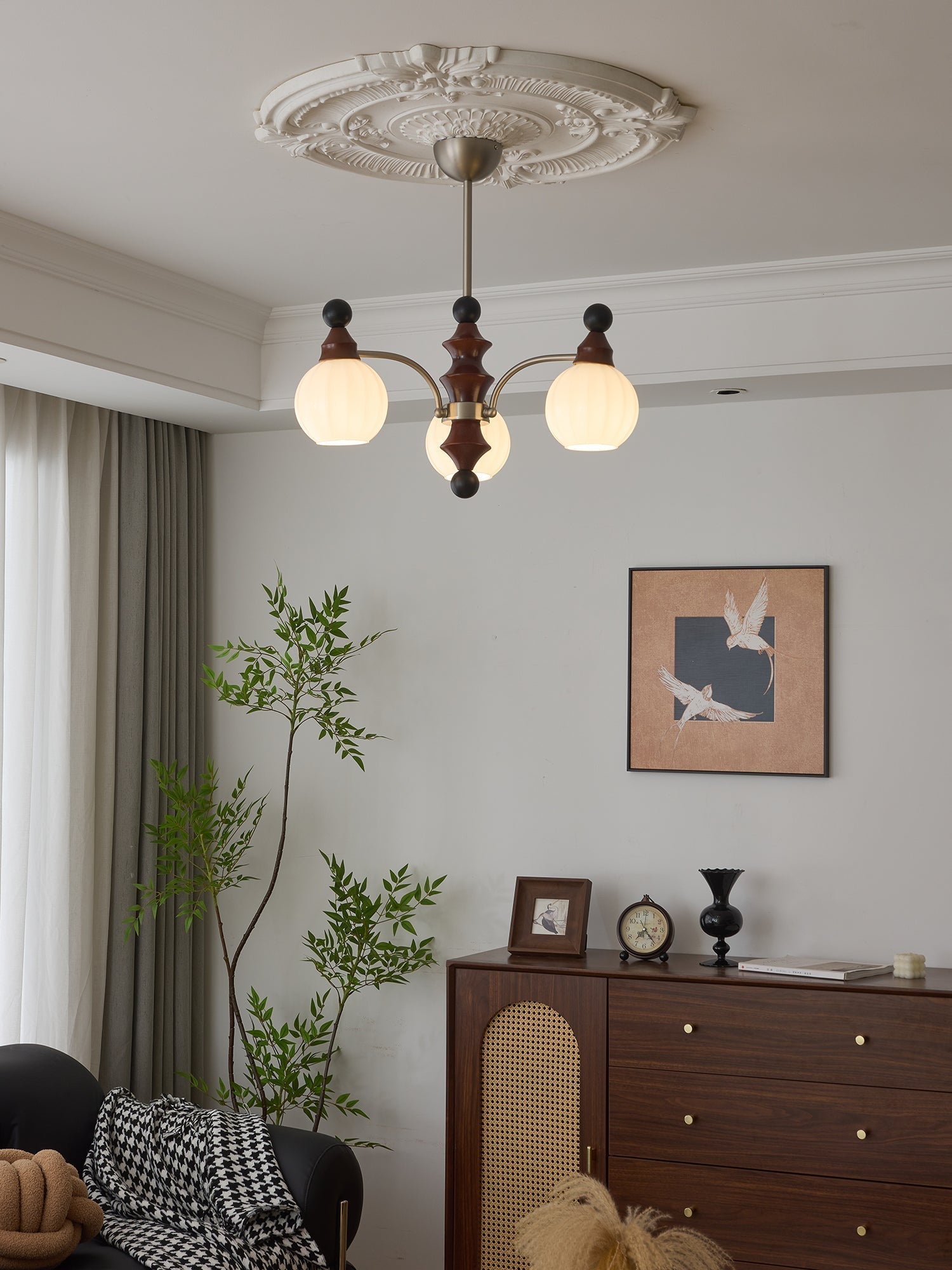 Zosilara Chandelier en Bois Traditionnel - Neutralighting