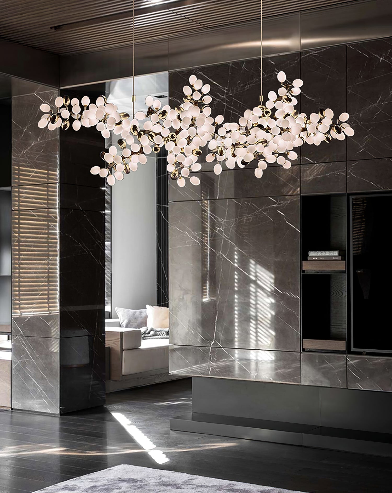 Cithaila Lustre Postmoderne De Luxe En Métal Et Verre - Neutralighting