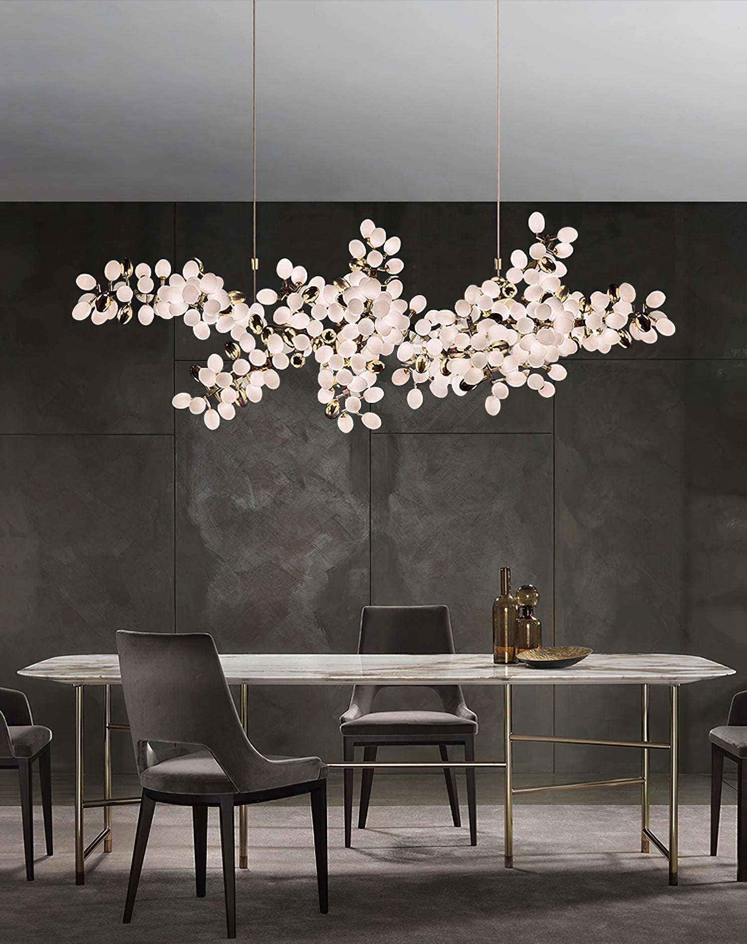Cithaila Lustre Postmoderne De Luxe En Métal Et Verre - Neutralighting