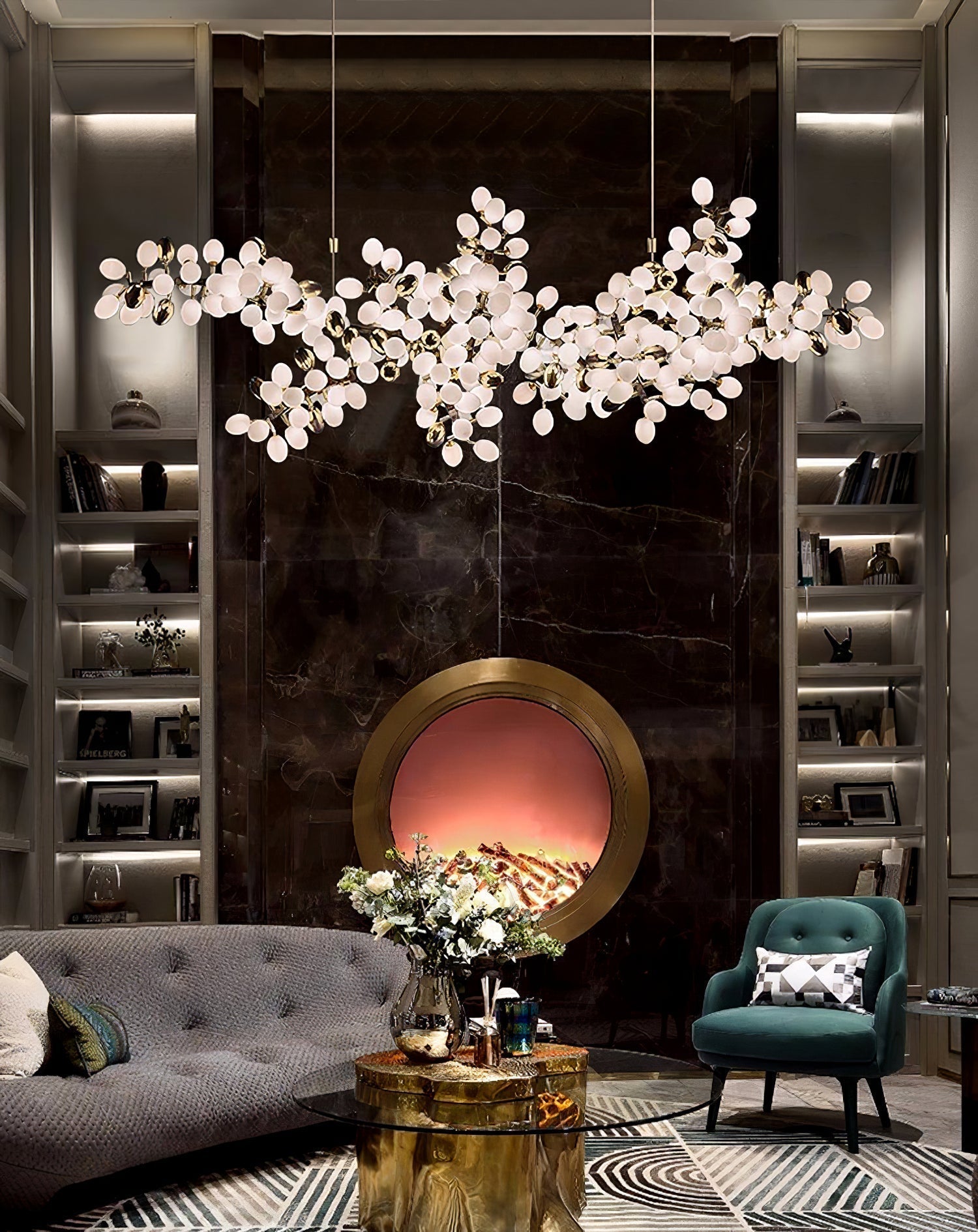Cithaila Lustre Postmoderne De Luxe En Métal Et Verre - Neutralighting