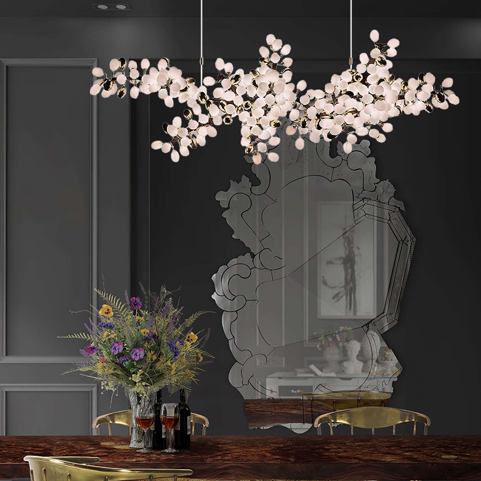 Cithaila Lustre Postmoderne De Luxe En Métal Et Verre - Neutralighting