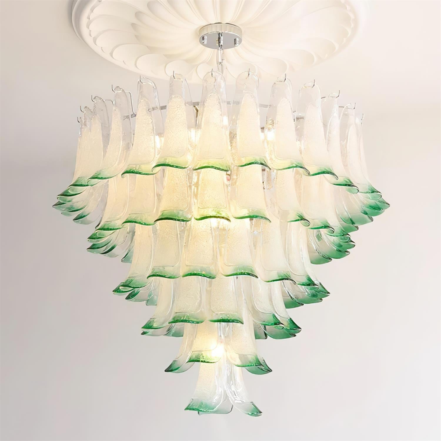 Valier Lustre Pétales en Verre Superposés - Neutralighting