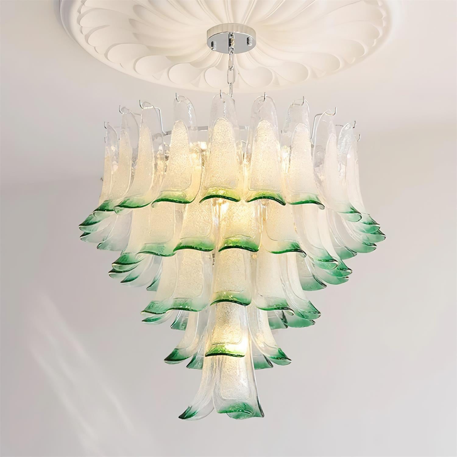 Valier Lustre Pétales en Verre Superposés - Neutralighting