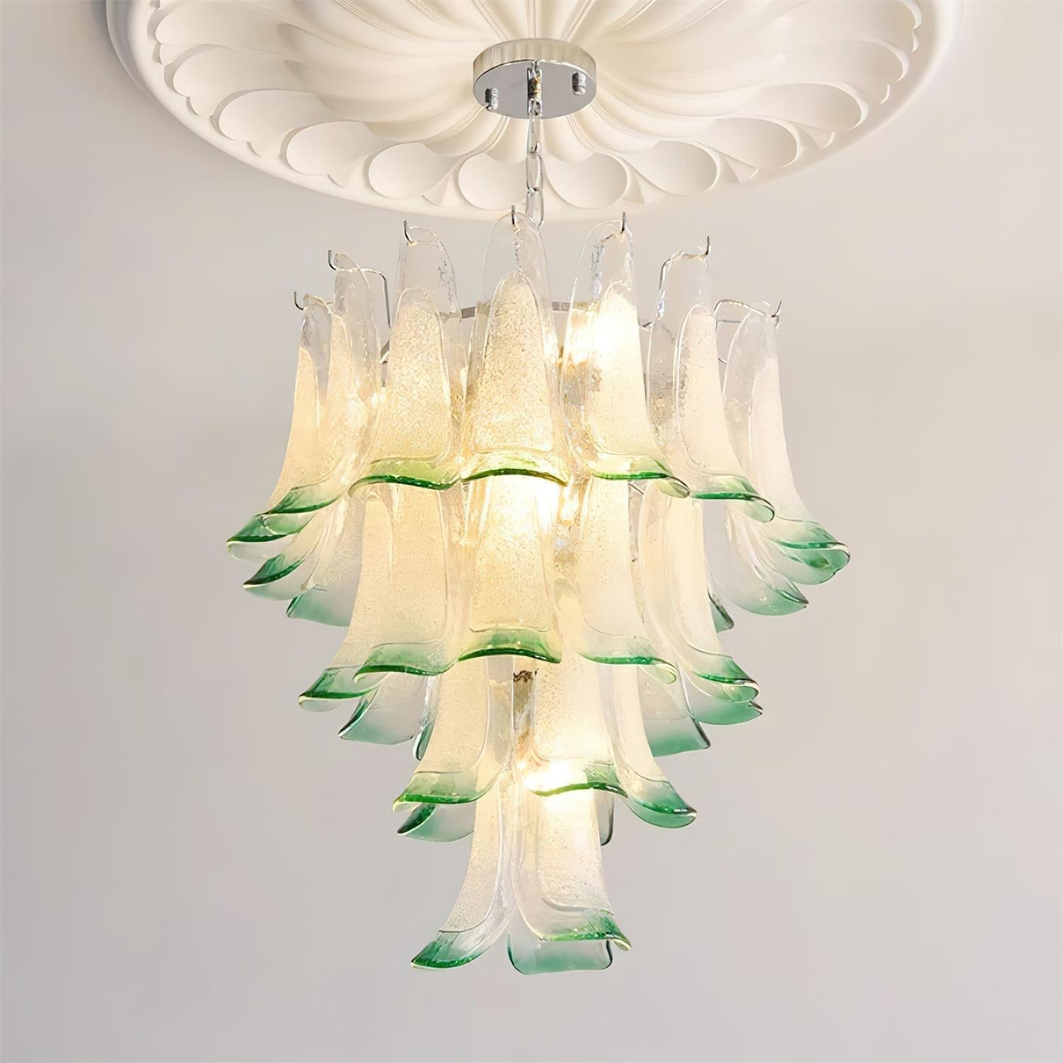 Valier Lustre Pétales en Verre Superposés - Neutralighting