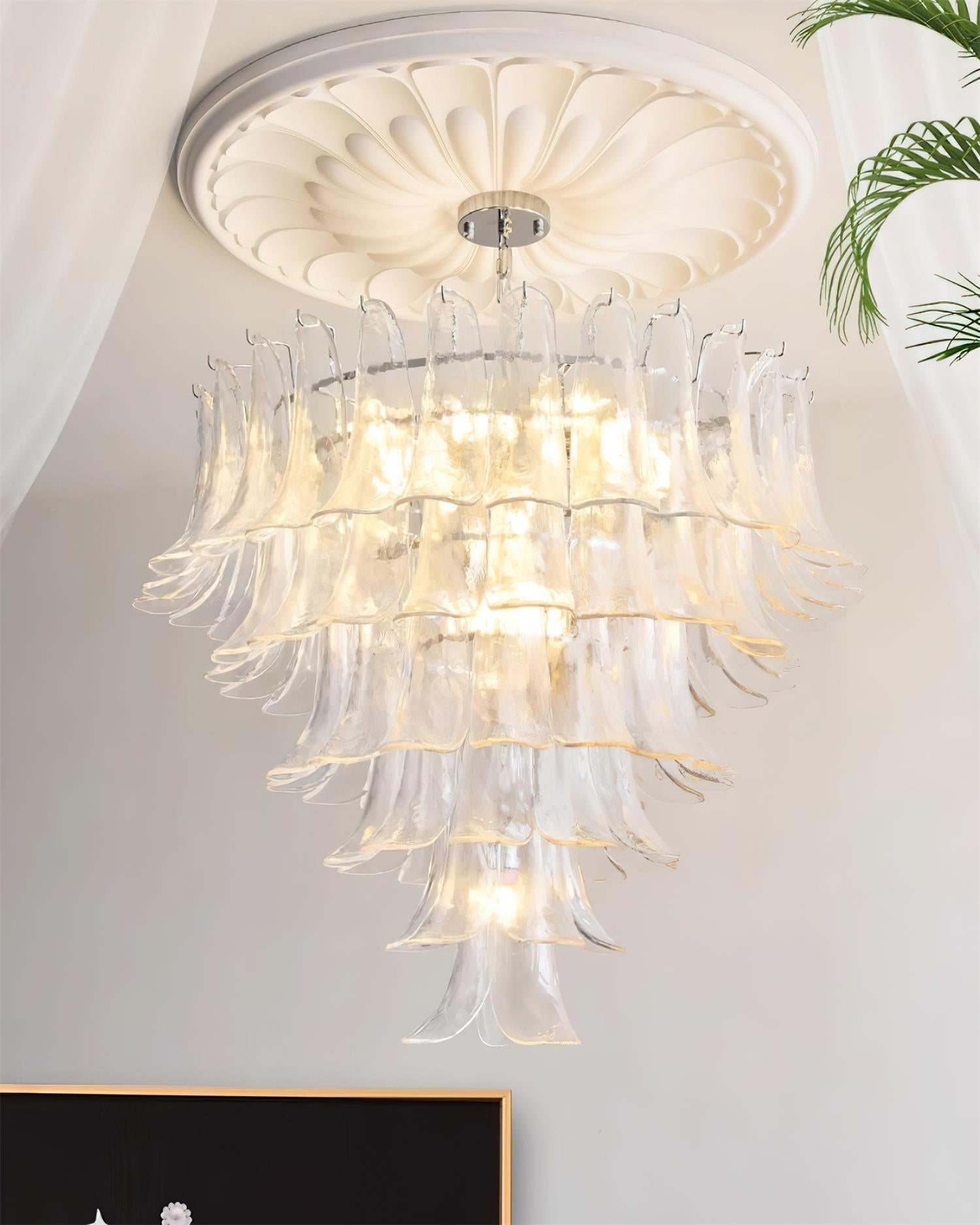 Valier Lustre Pétales en Verre Superposés - Neutralighting