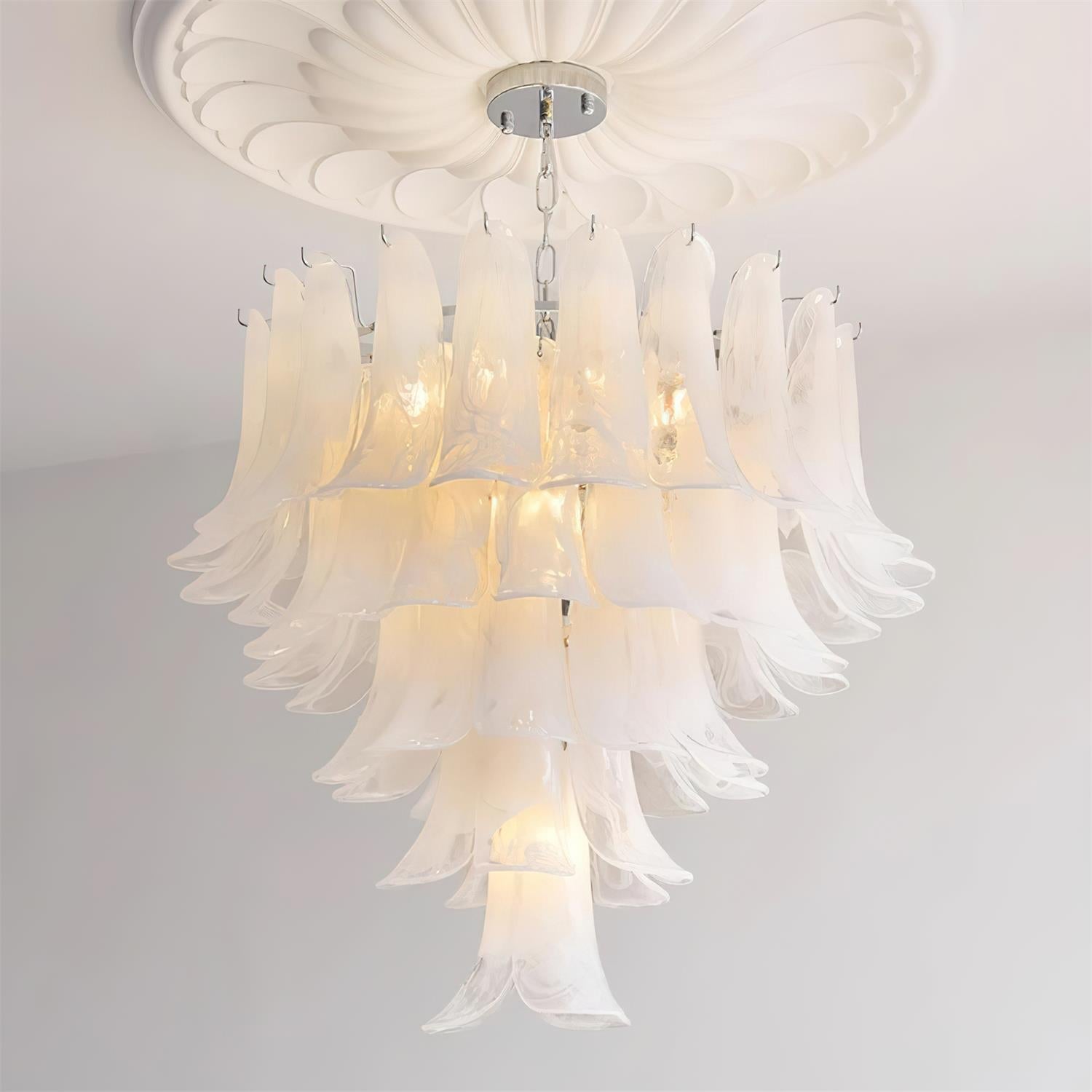 Valier Lustre Pétales en Verre Superposés - Neutralighting