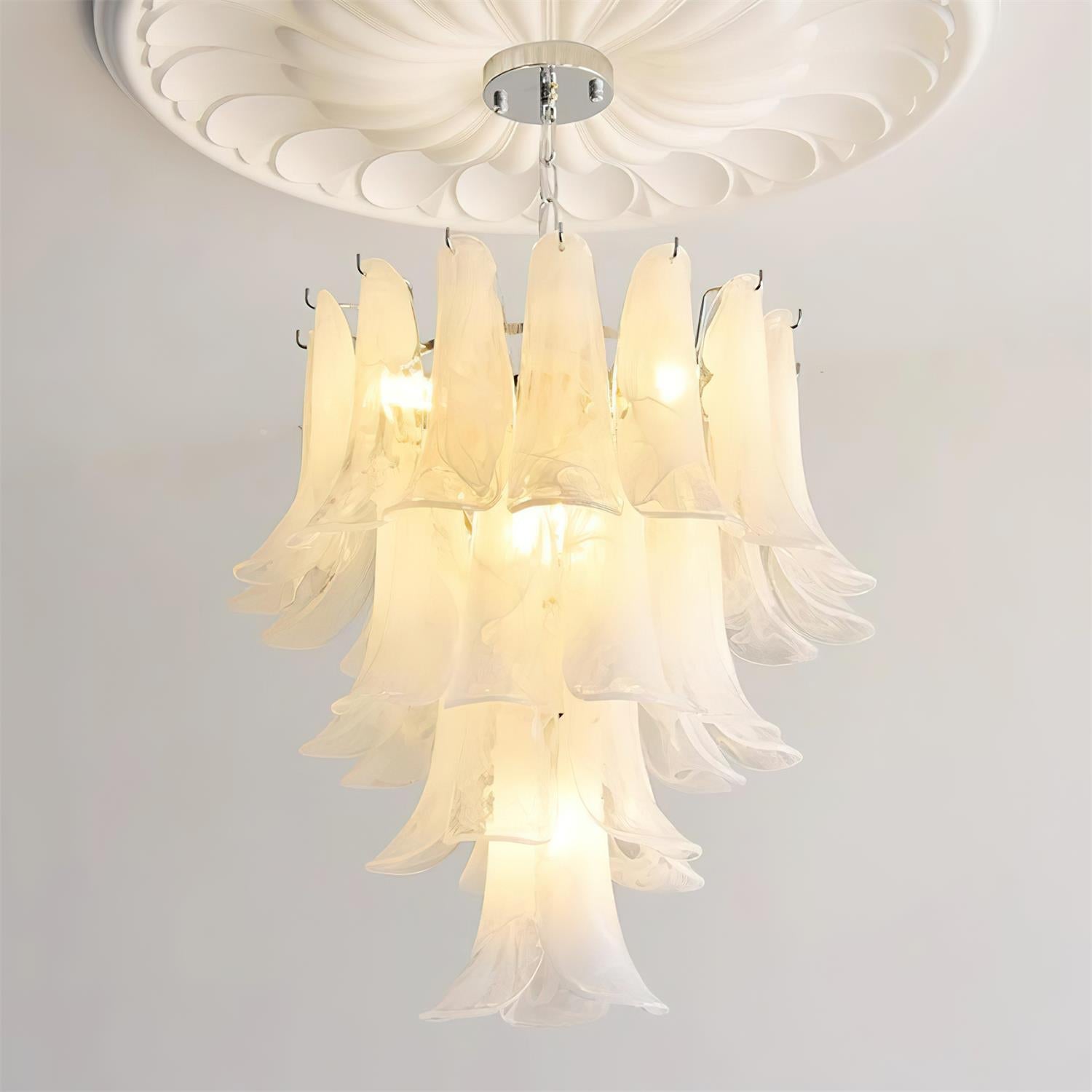 Valier Lustre Pétales en Verre Superposés - Neutralighting