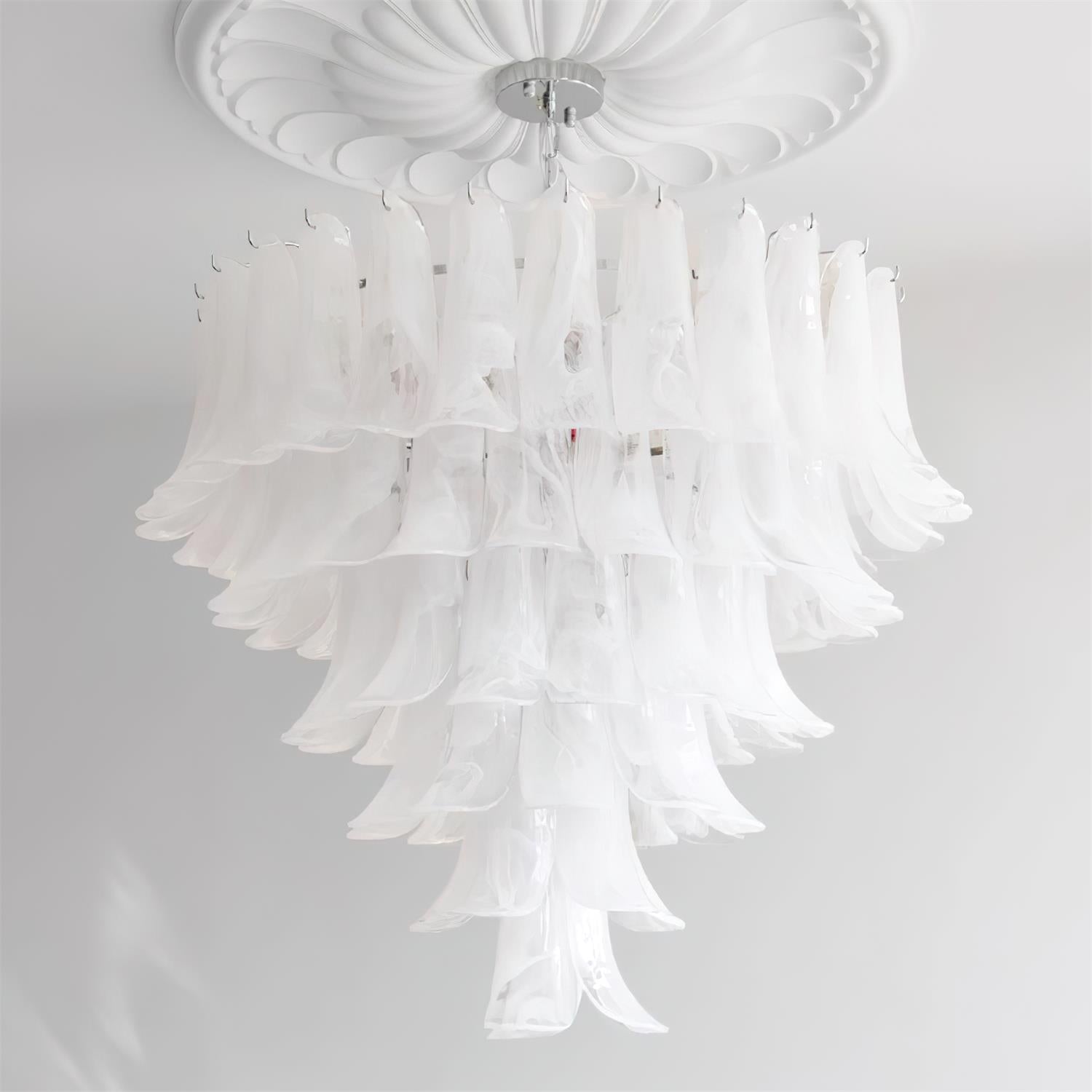 Valier Lustre Pétales en Verre Superposés - Neutralighting