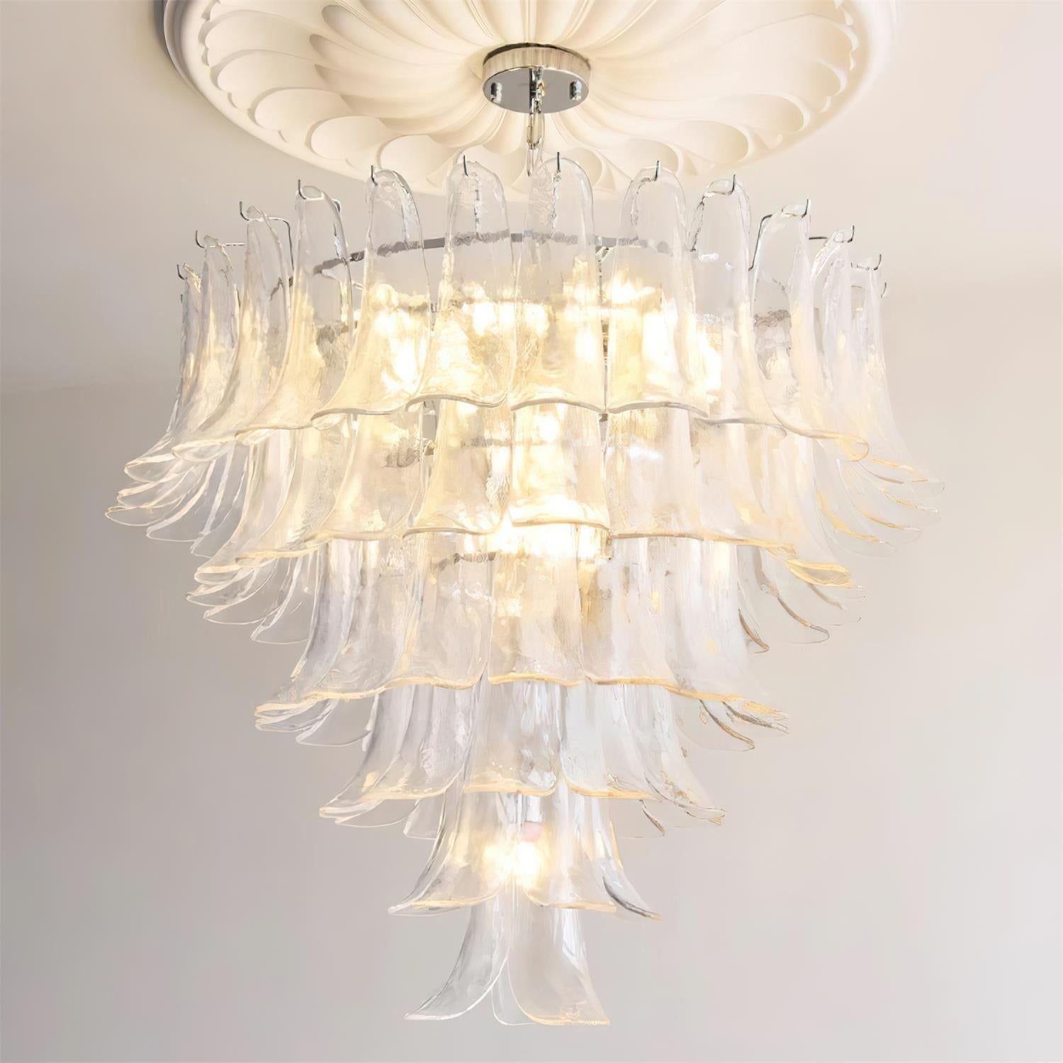 Valier Lustre Pétales en Verre Superposés - Neutralighting