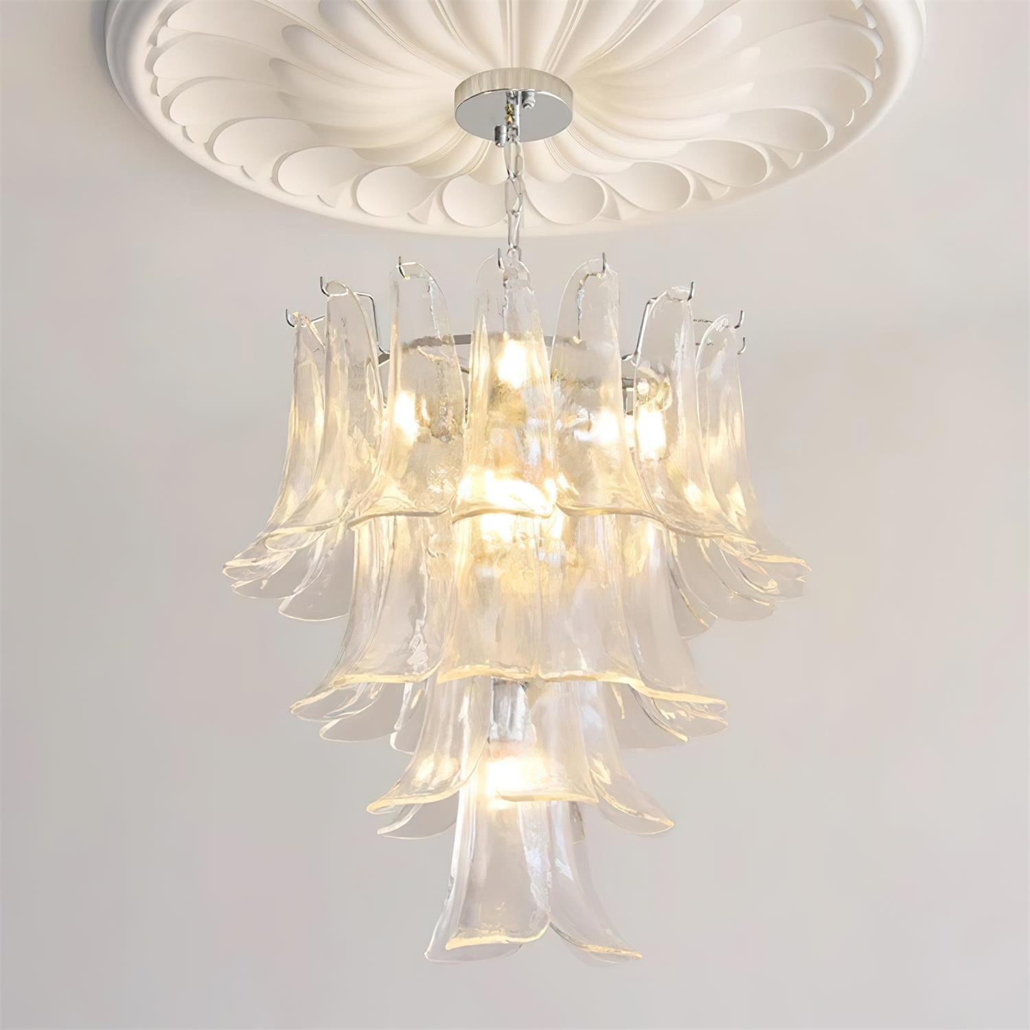 Valier Lustre Pétales en Verre Superposés - Neutralighting