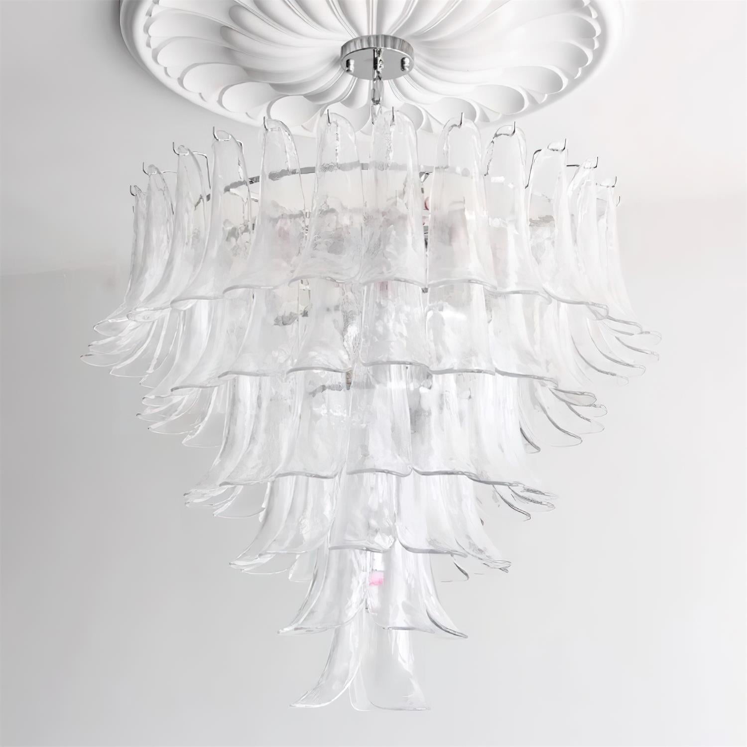 Valier Lustre Pétales en Verre Superposés - Neutralighting