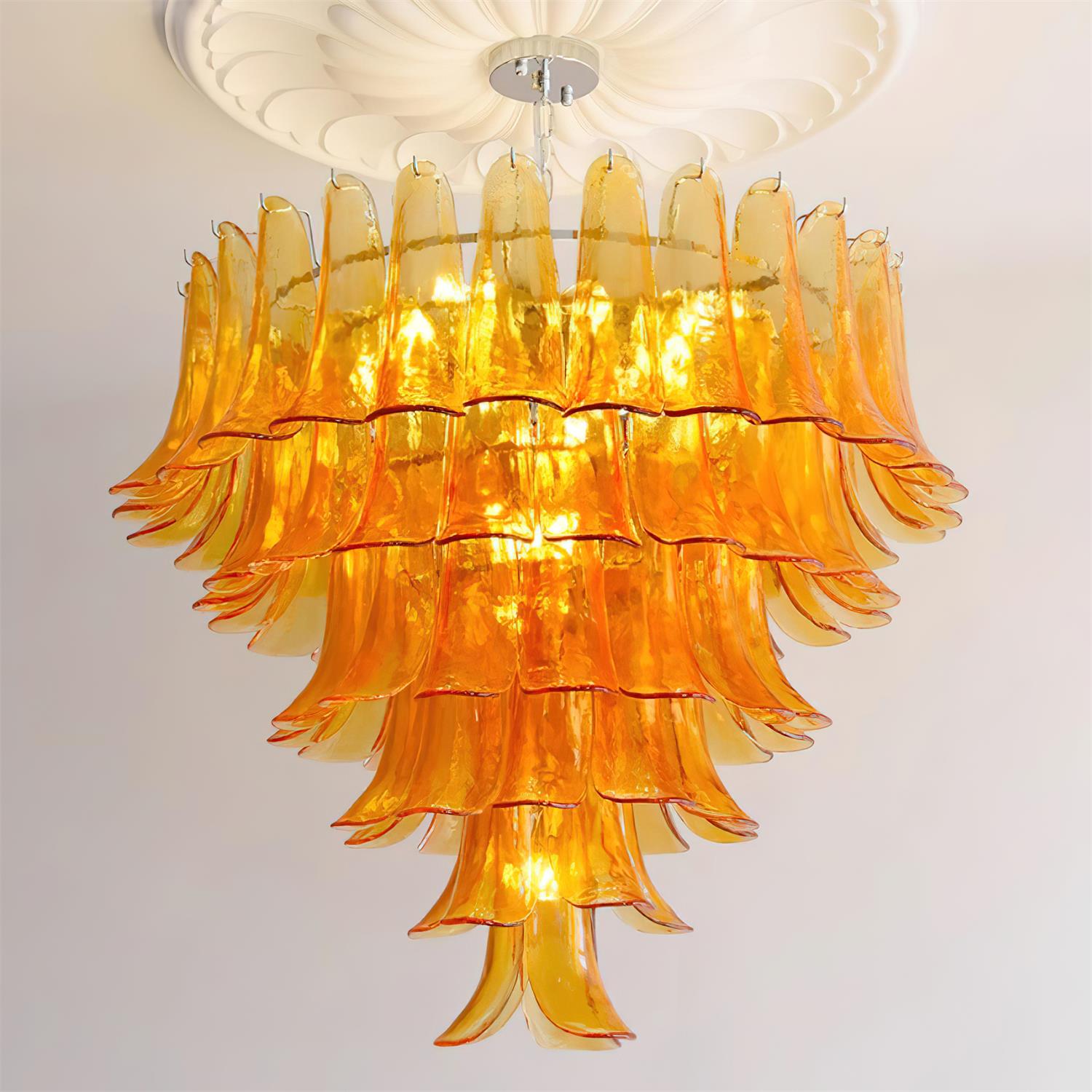 Valier Lustre Pétales en Verre Superposés - Neutralighting