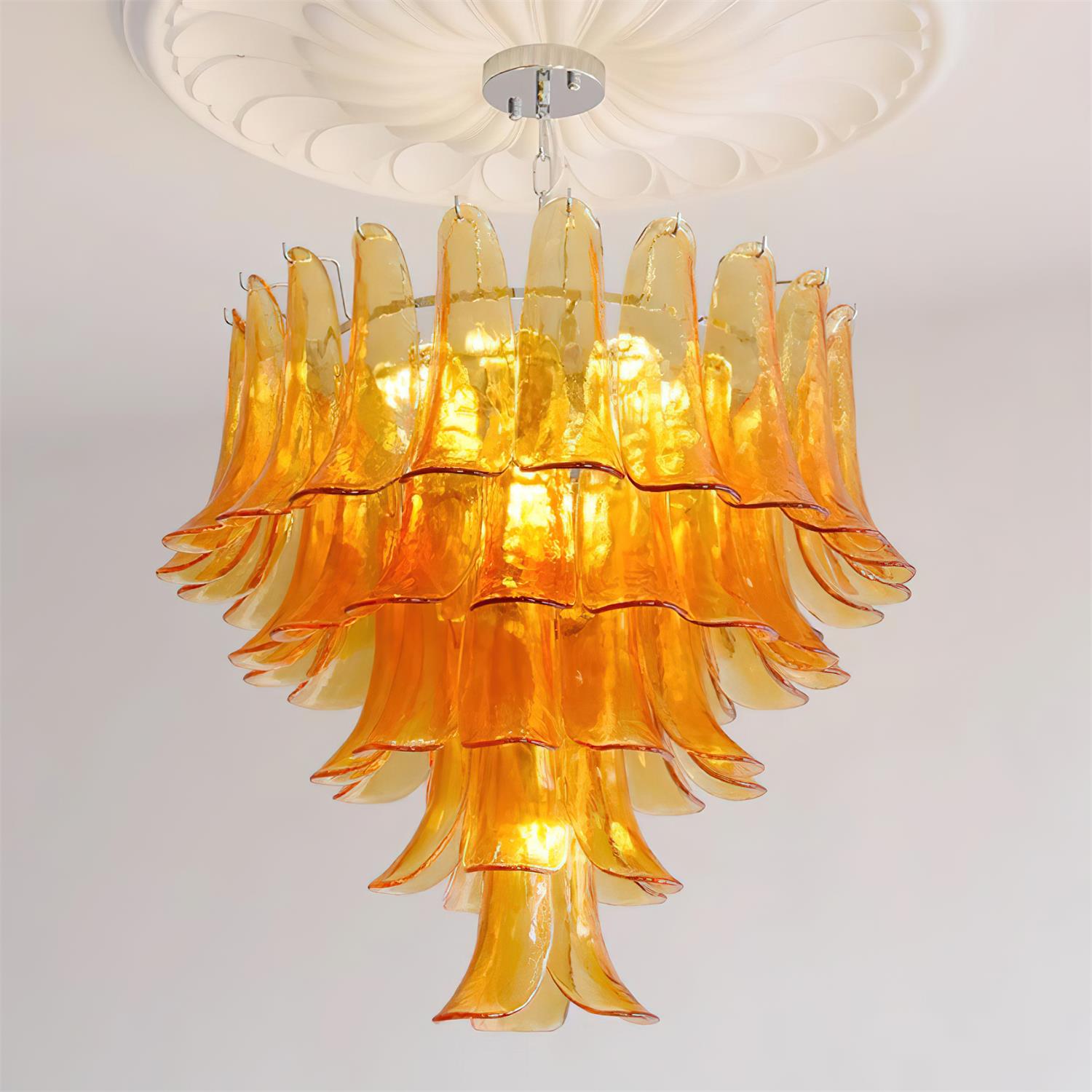 Valier Lustre Pétales en Verre Superposés - Neutralighting