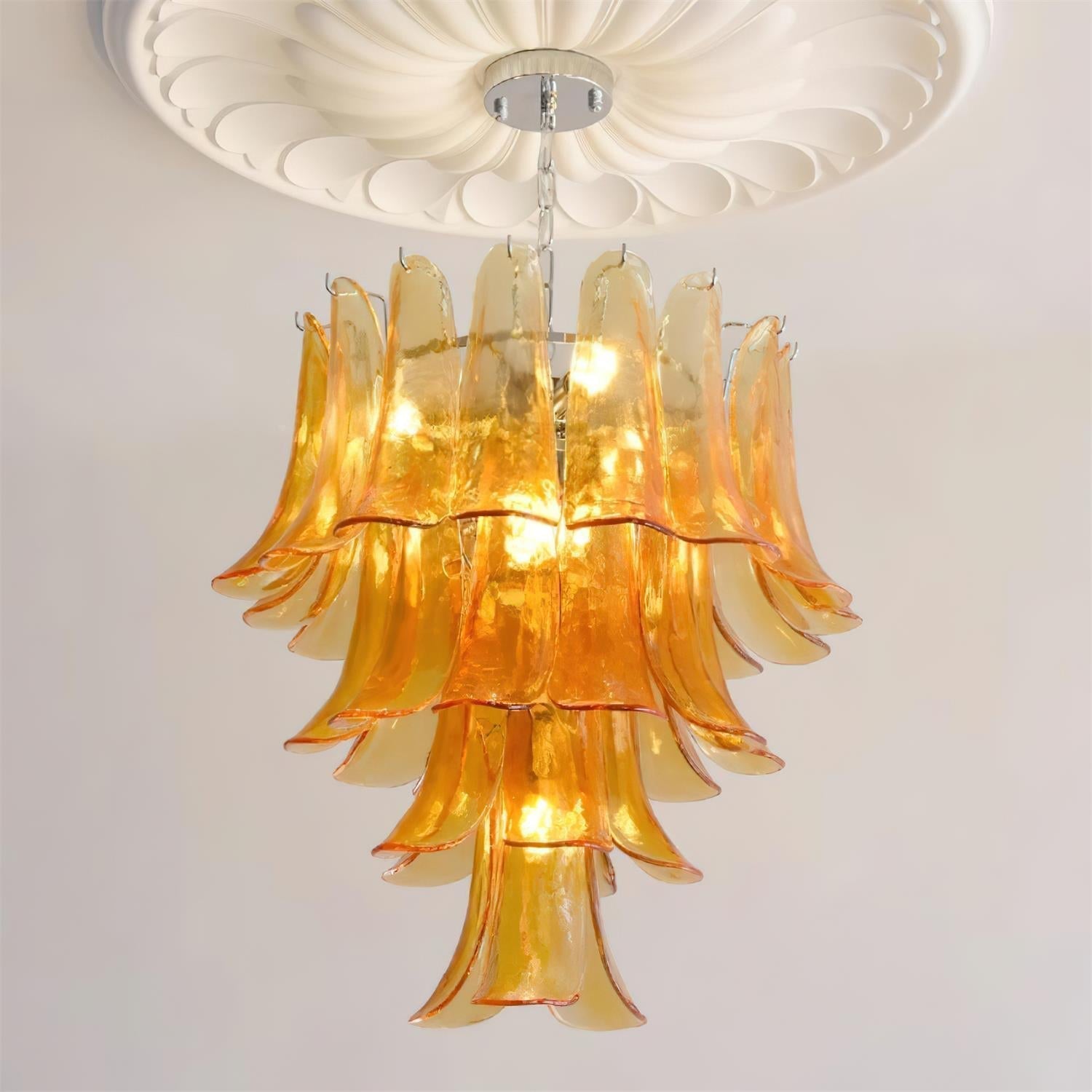 Valier Lustre Pétales en Verre Superposés - Neutralighting