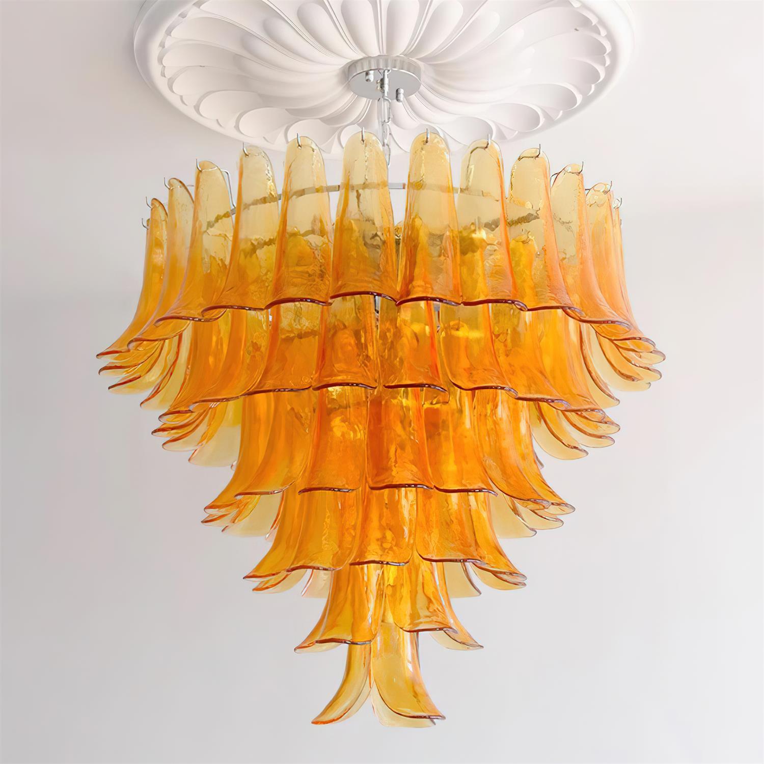 Valier Lustre Pétales en Verre Superposés - Neutralighting