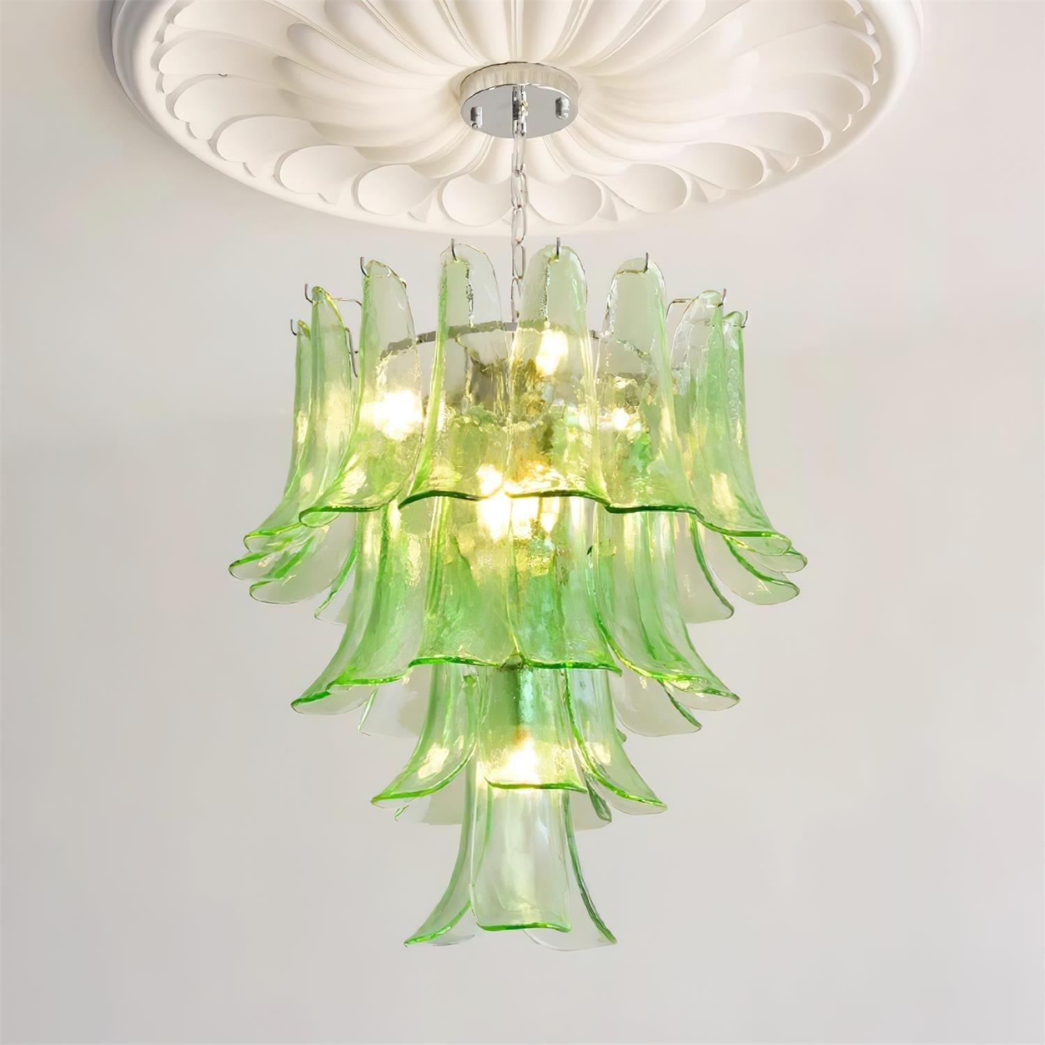 Valier Lustre Pétales en Verre Superposés - Neutralighting