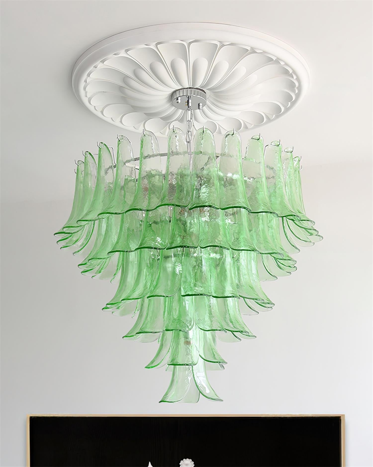 Valier Lustre Pétales en Verre Superposés - Neutralighting