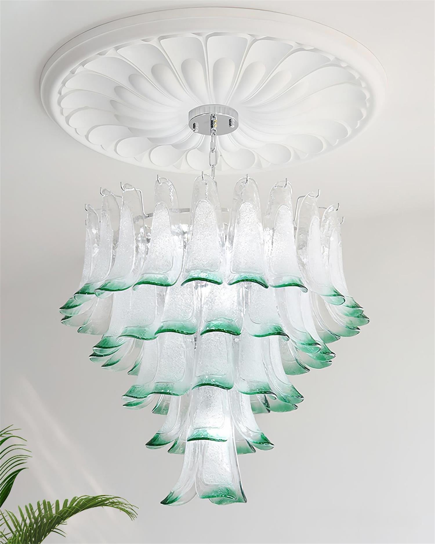 Valier Lustre Pétales en Verre Superposés - Neutralighting