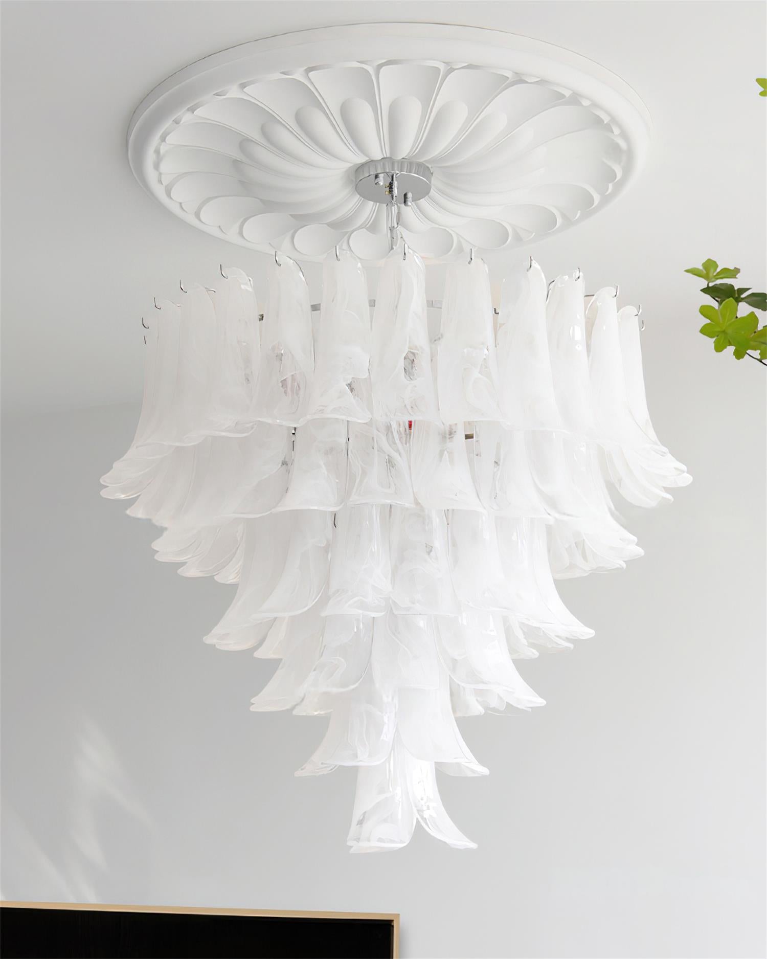 Valier Lustre Pétales en Verre Superposés - Neutralighting