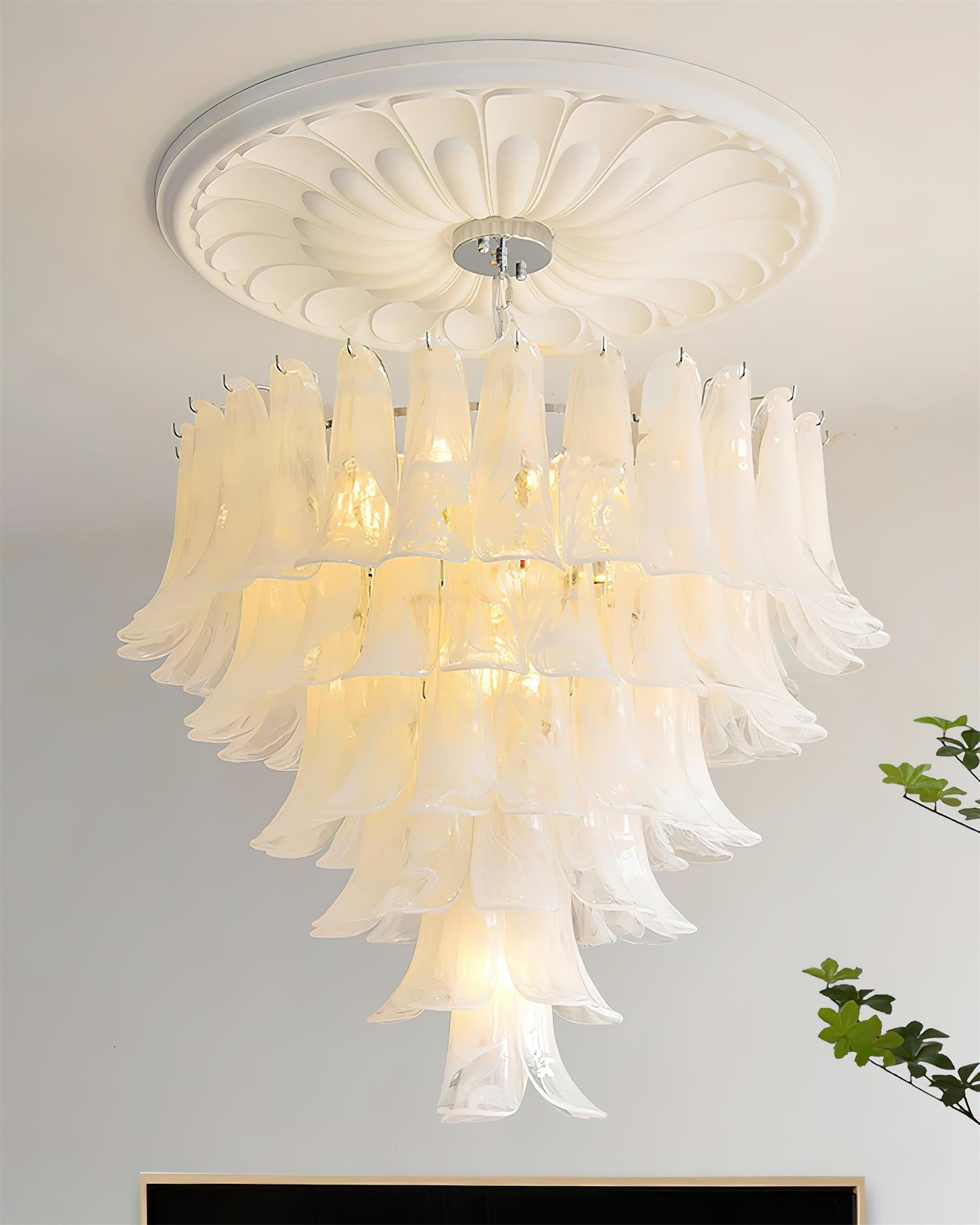 Valier Lustre Pétales en Verre Superposés - Neutralighting