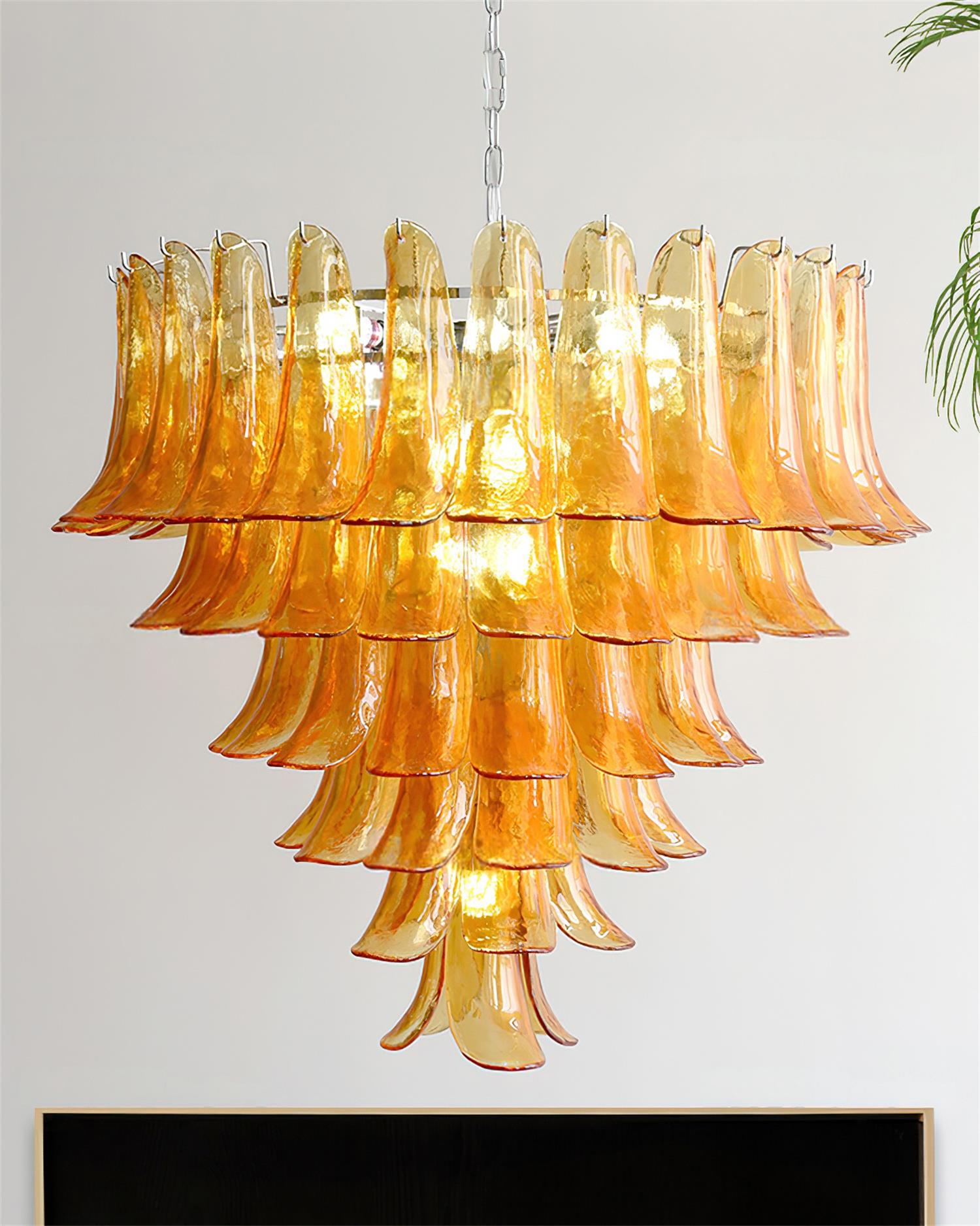 Valier Lustre Pétales en Verre Superposés - Neutralighting
