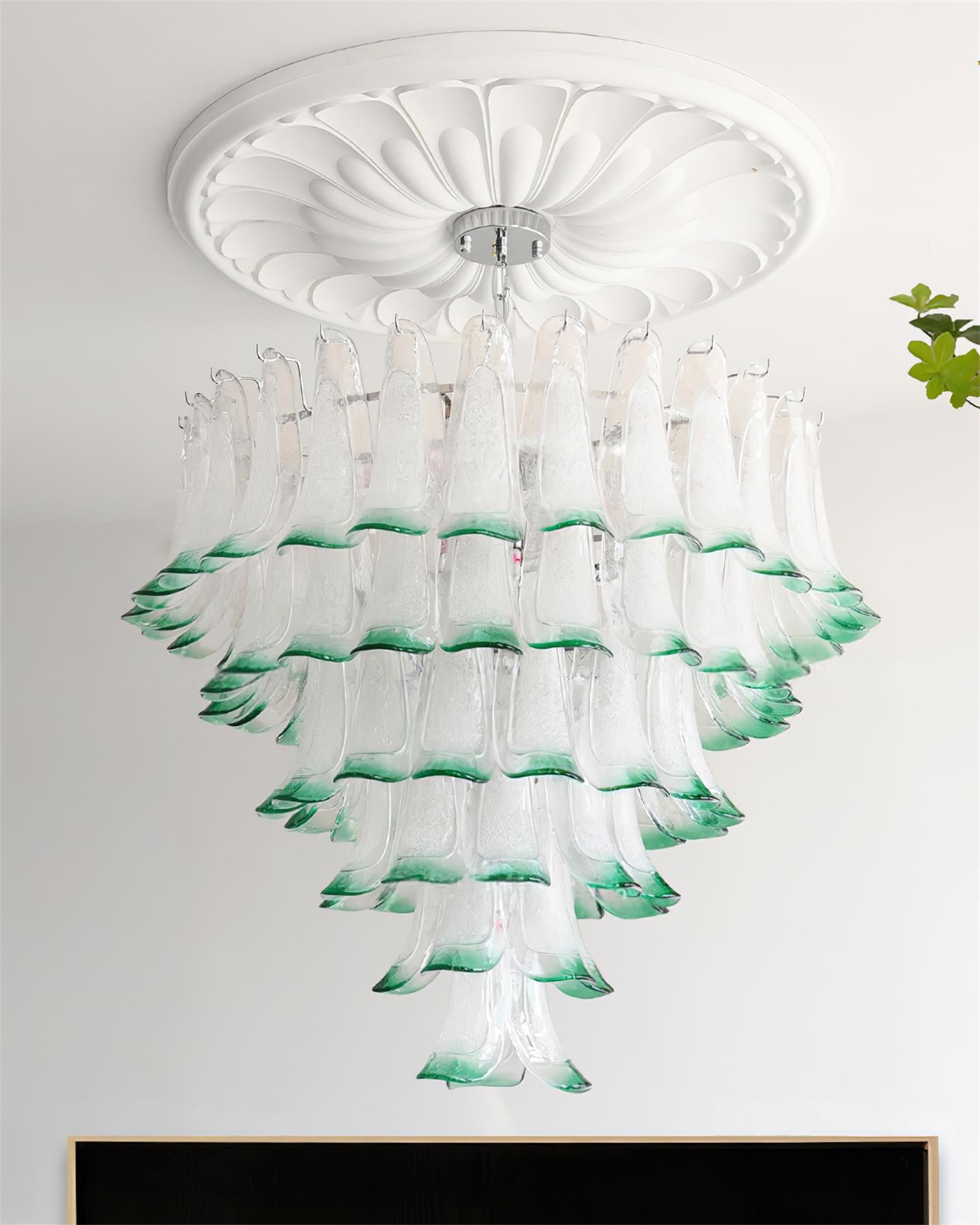 Valier Lustre Pétales en Verre Superposés - Neutralighting