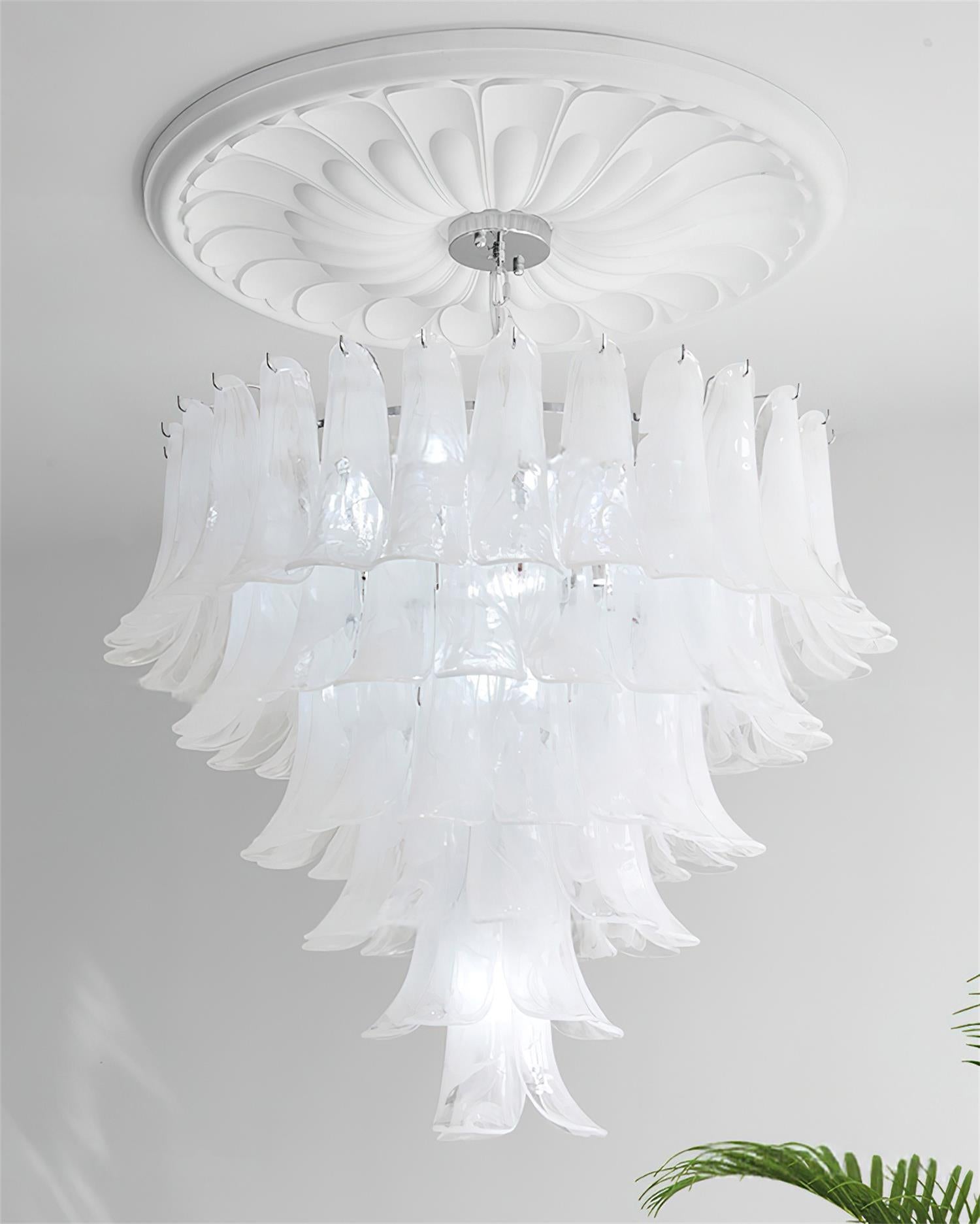 Valier Lustre Pétales en Verre Superposés - Neutralighting