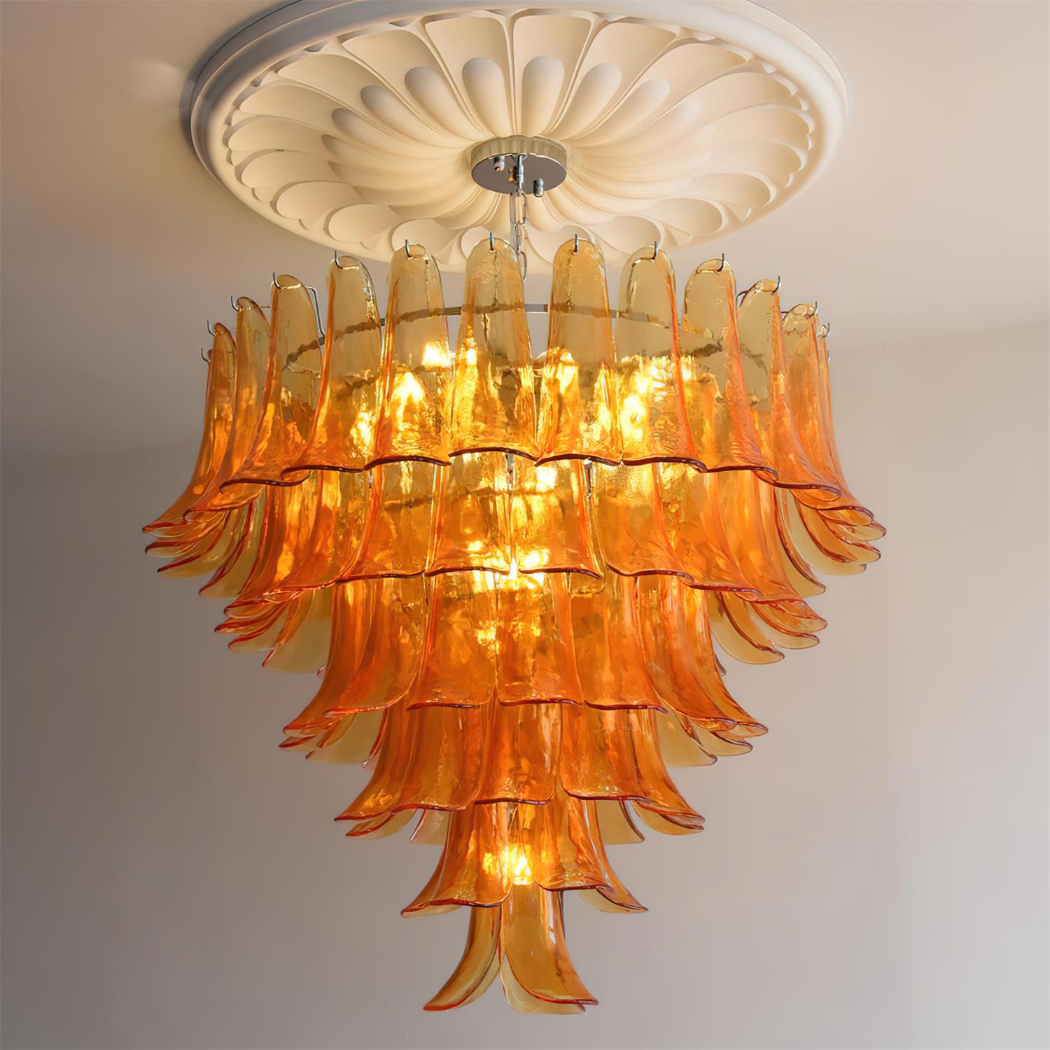 Valier Lustre Pétales en Verre Superposés - Neutralighting