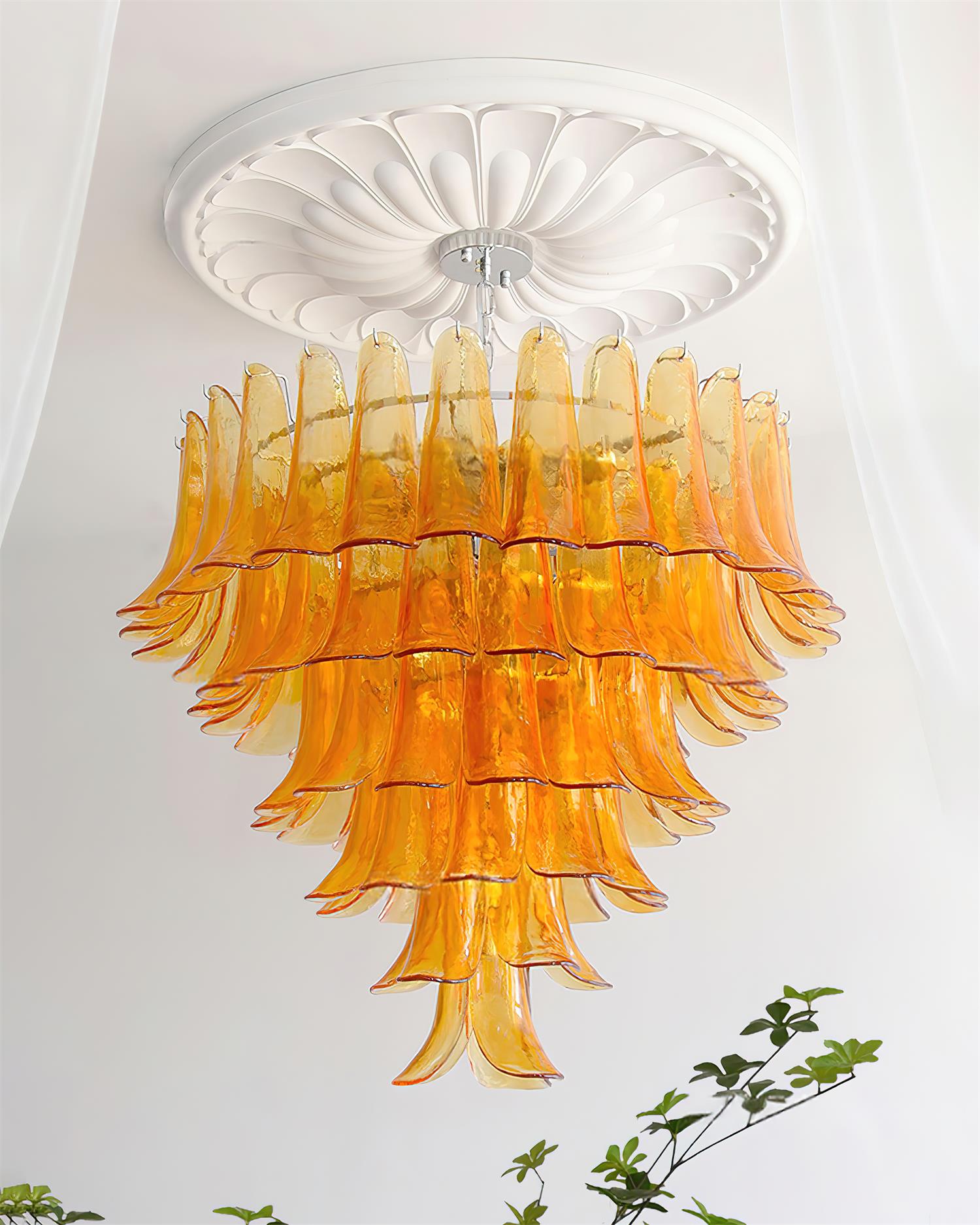 Valier Lustre Pétales en Verre Superposés - Neutralighting