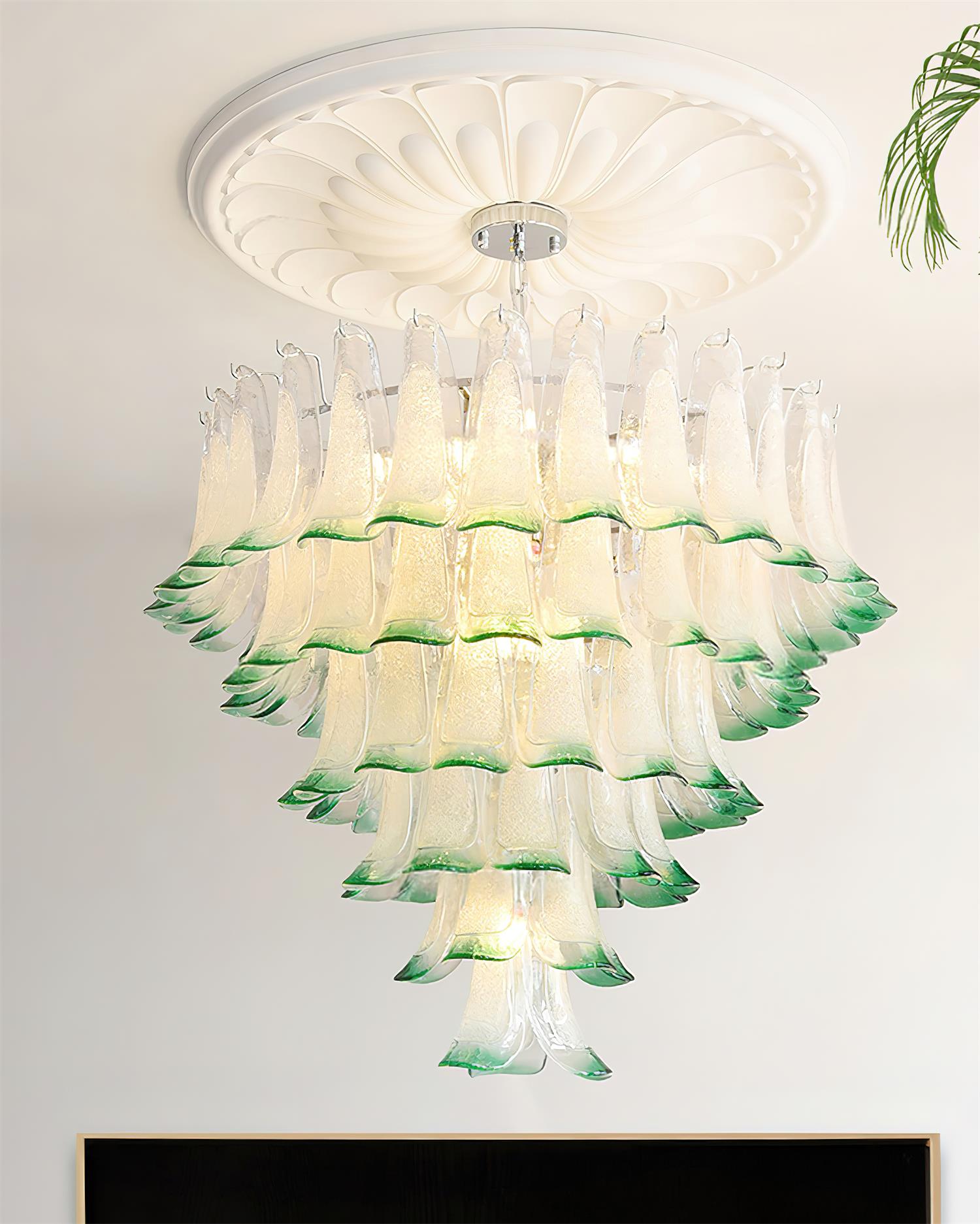Valier Lustre Pétales en Verre Superposés - Neutralighting