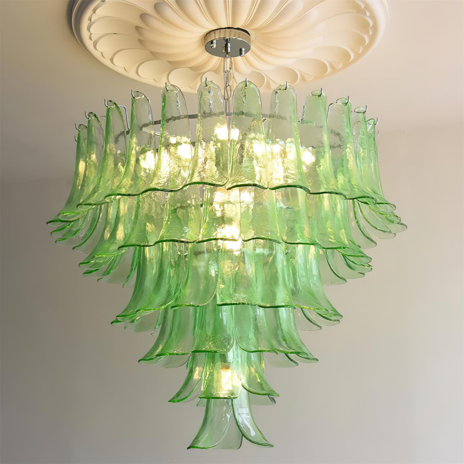 Valier Lustre Pétales en Verre Superposés - Neutralighting