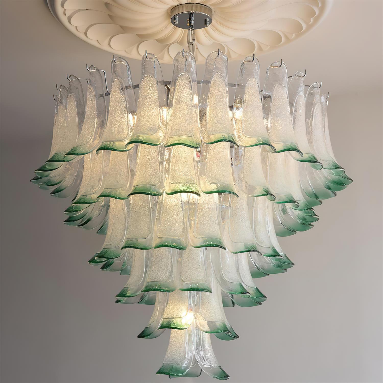 Valier Lustre Pétales en Verre Superposés - Neutralighting